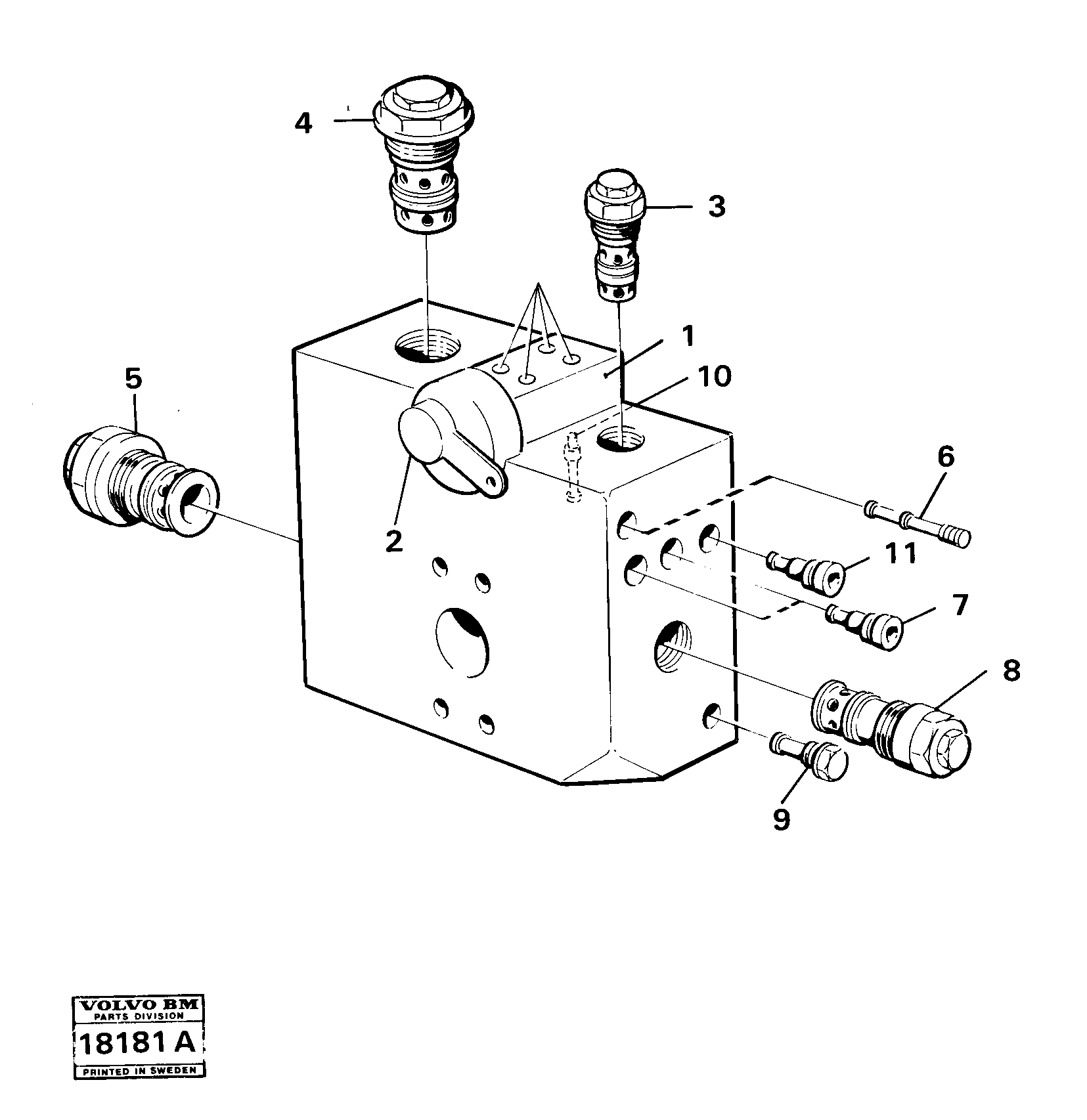 Tipping valve 4 x 4 Tillv Nr - 4066 — volvo parts diagram