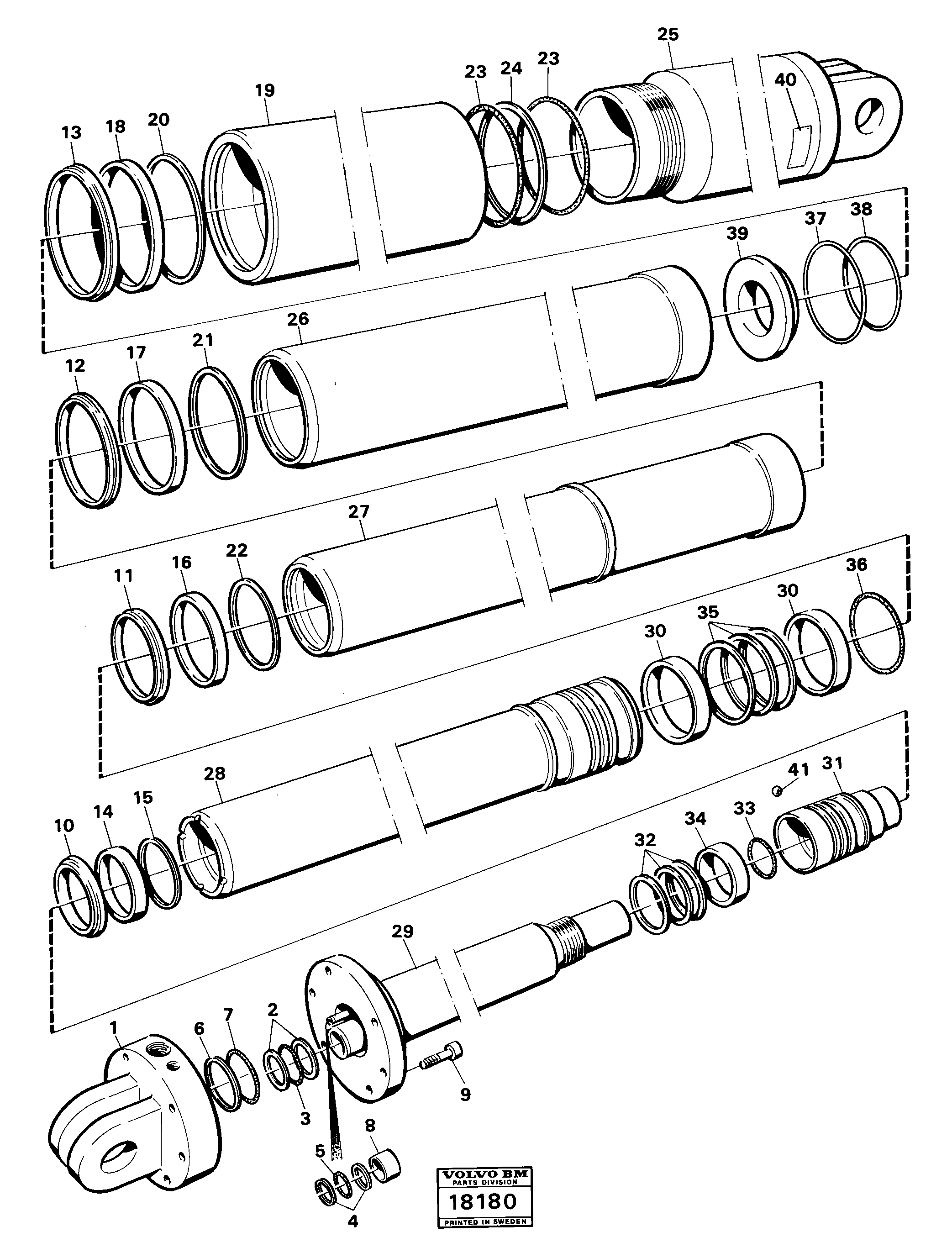 Tipping cylinder 4 x 4 Tillv Nr - 4066 — volvo parts diagram