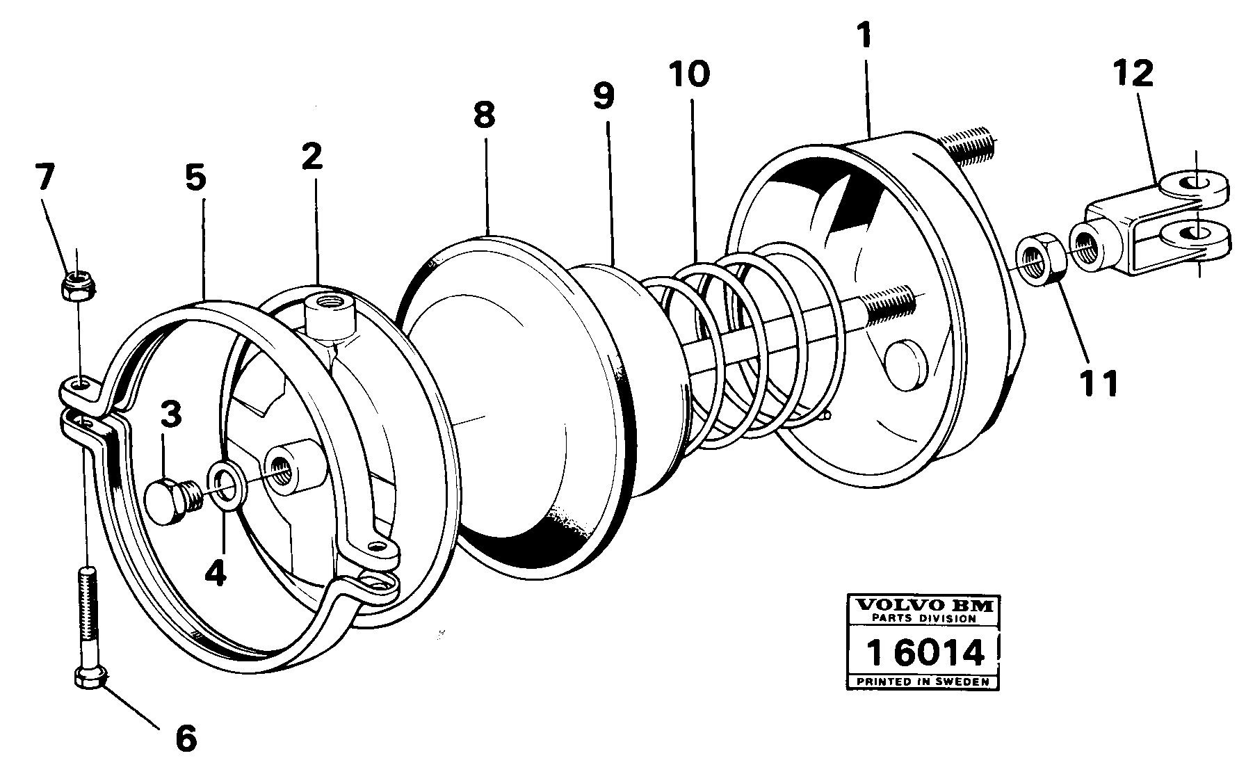 Brake cylinder 99617 — volvo parts diagram