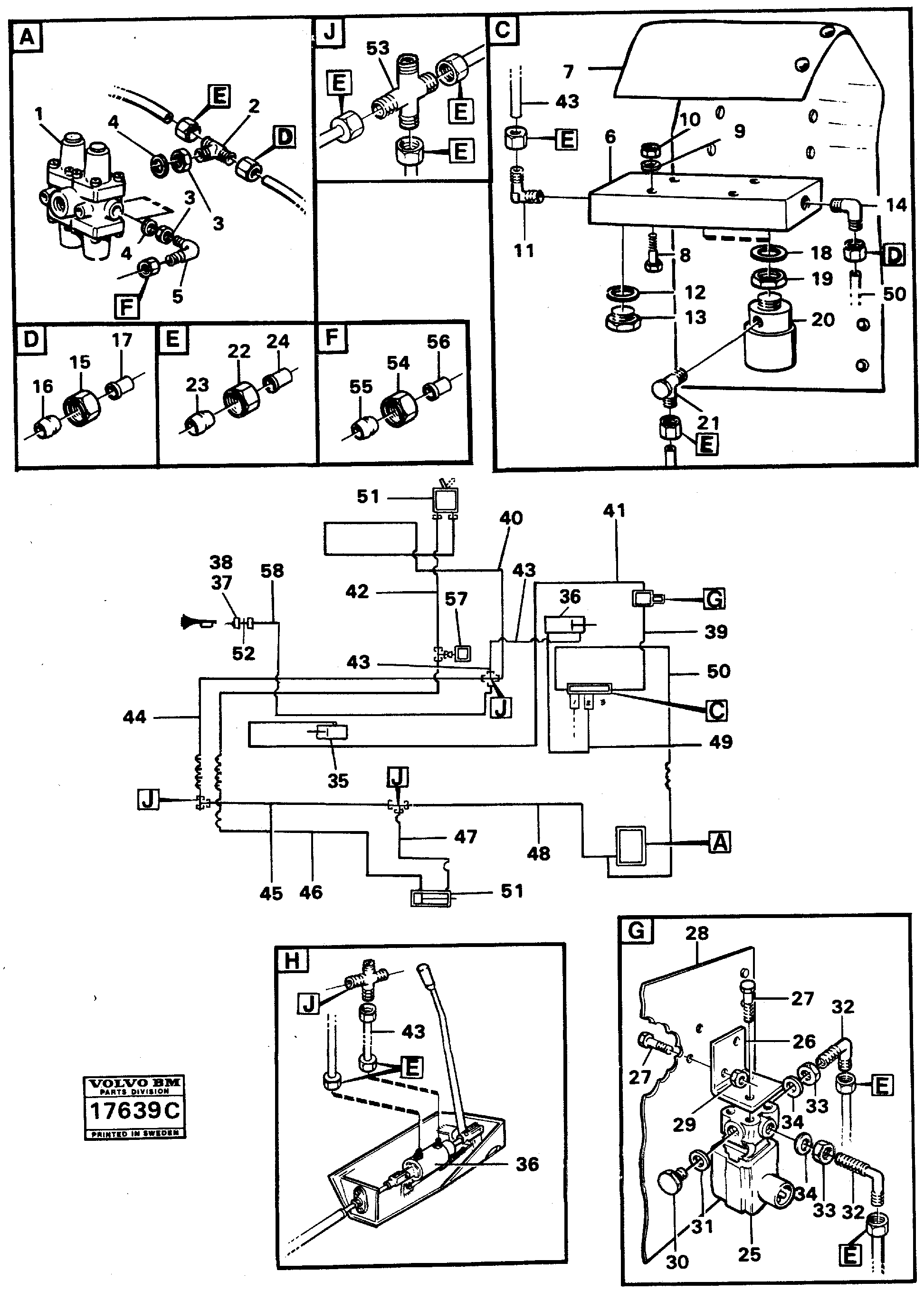 Comp. air controls 1. protect.valve,valve platecear And Tipping Controls — volvo parts diagram