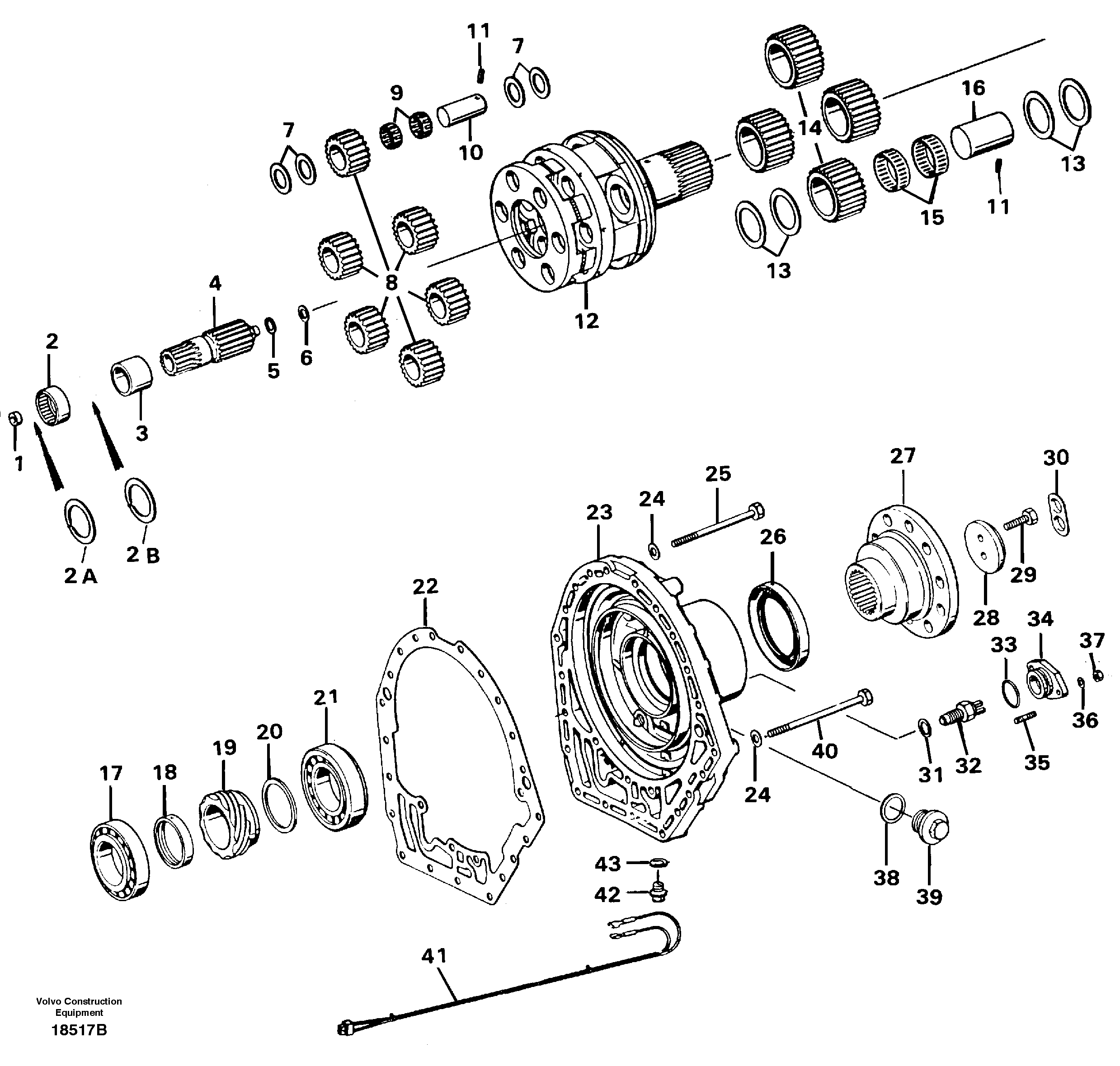 Output gear — volvo parts diagram
