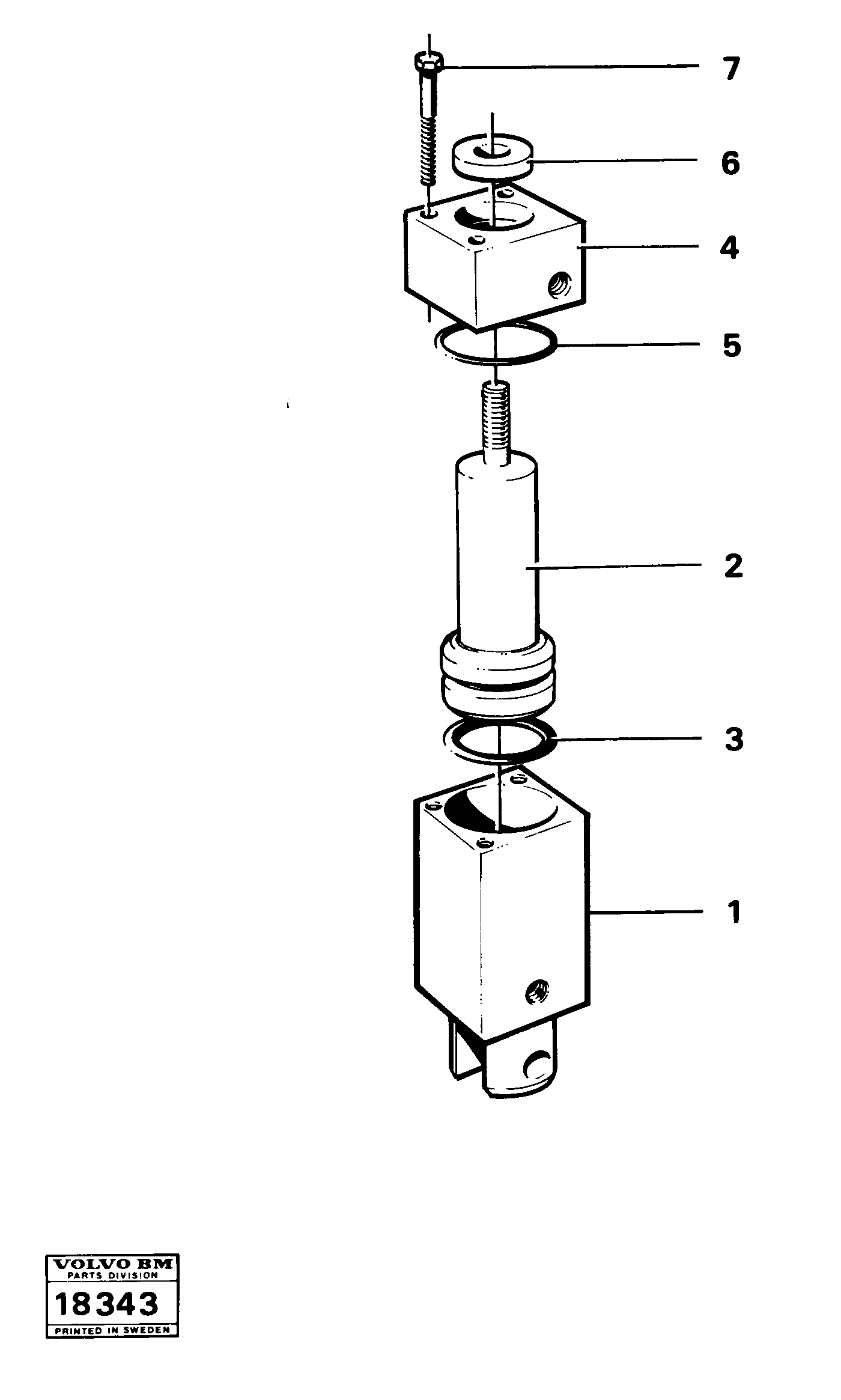 Pneumatic cylinder — volvo parts diagram