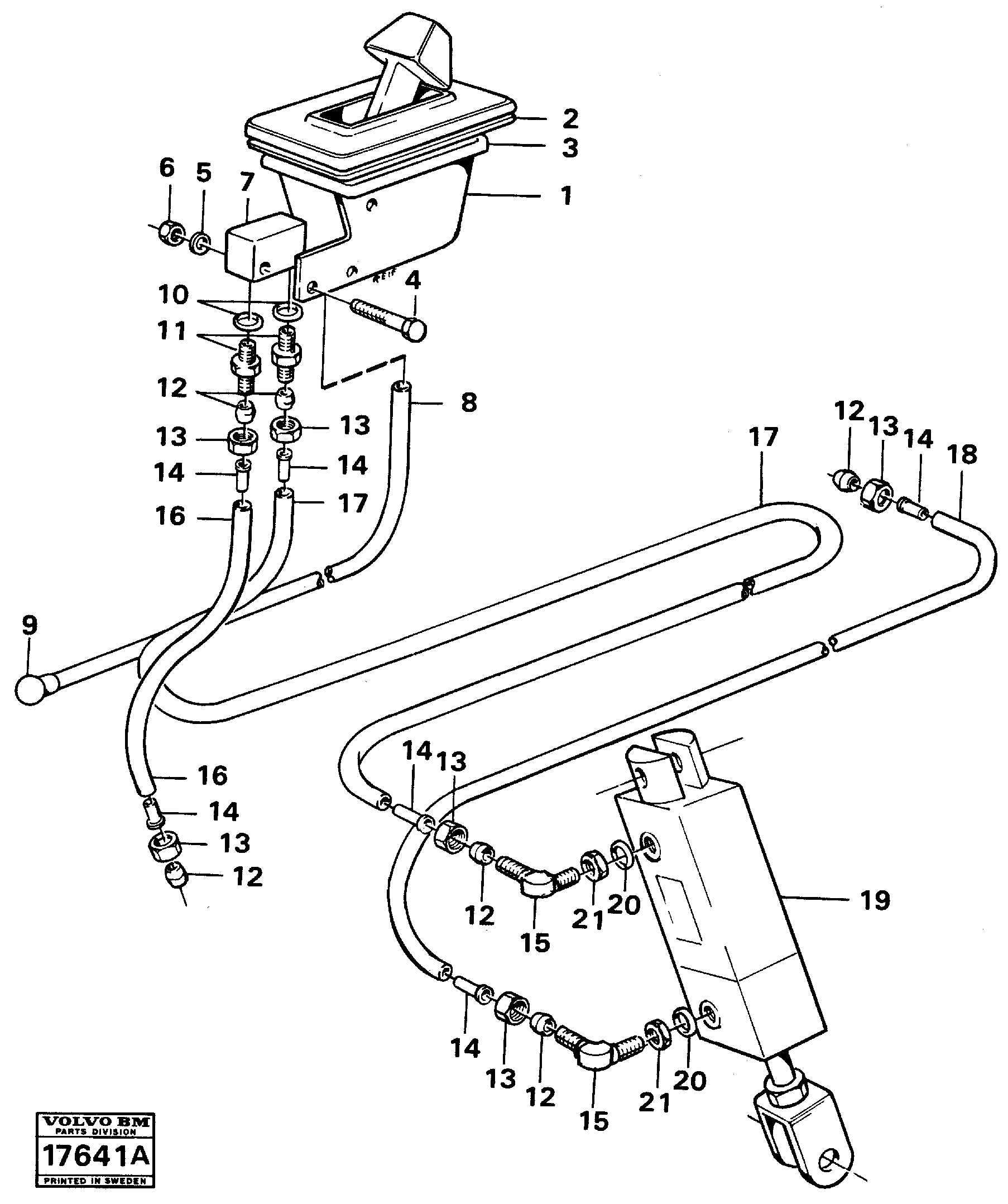 Control for high and low gear — volvo parts diagram