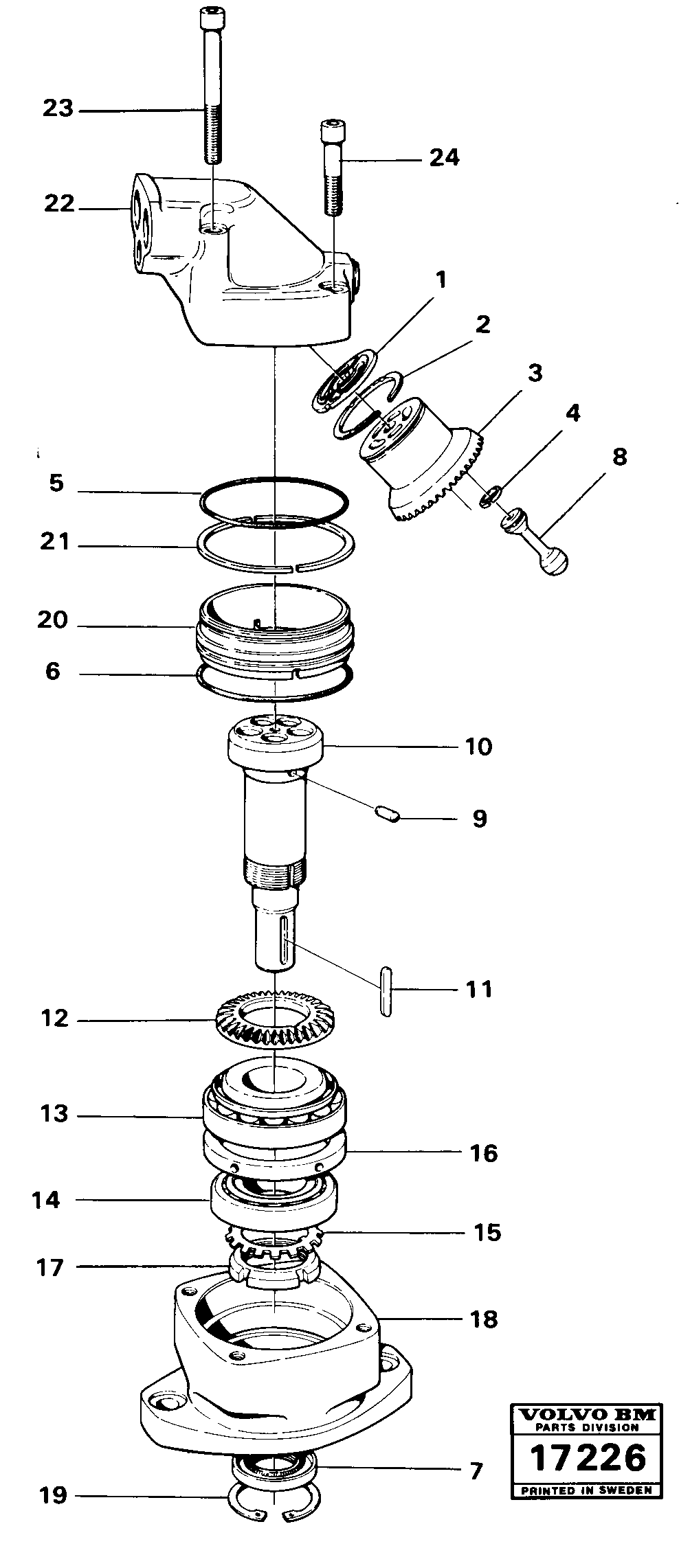 Hydraulic motor — volvo parts diagram