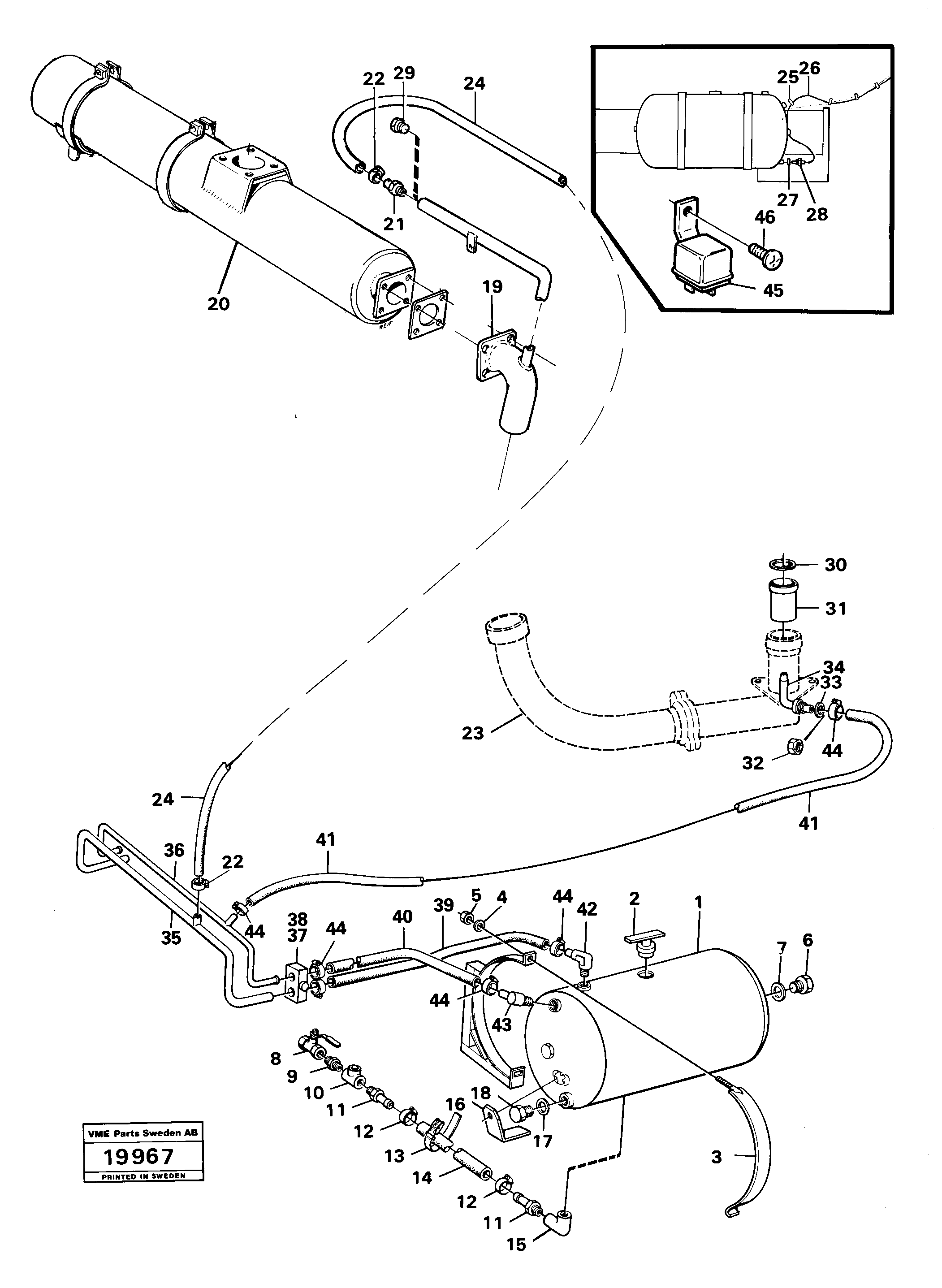 Exhaust gas purification 90214, 90391 — volvo parts diagram