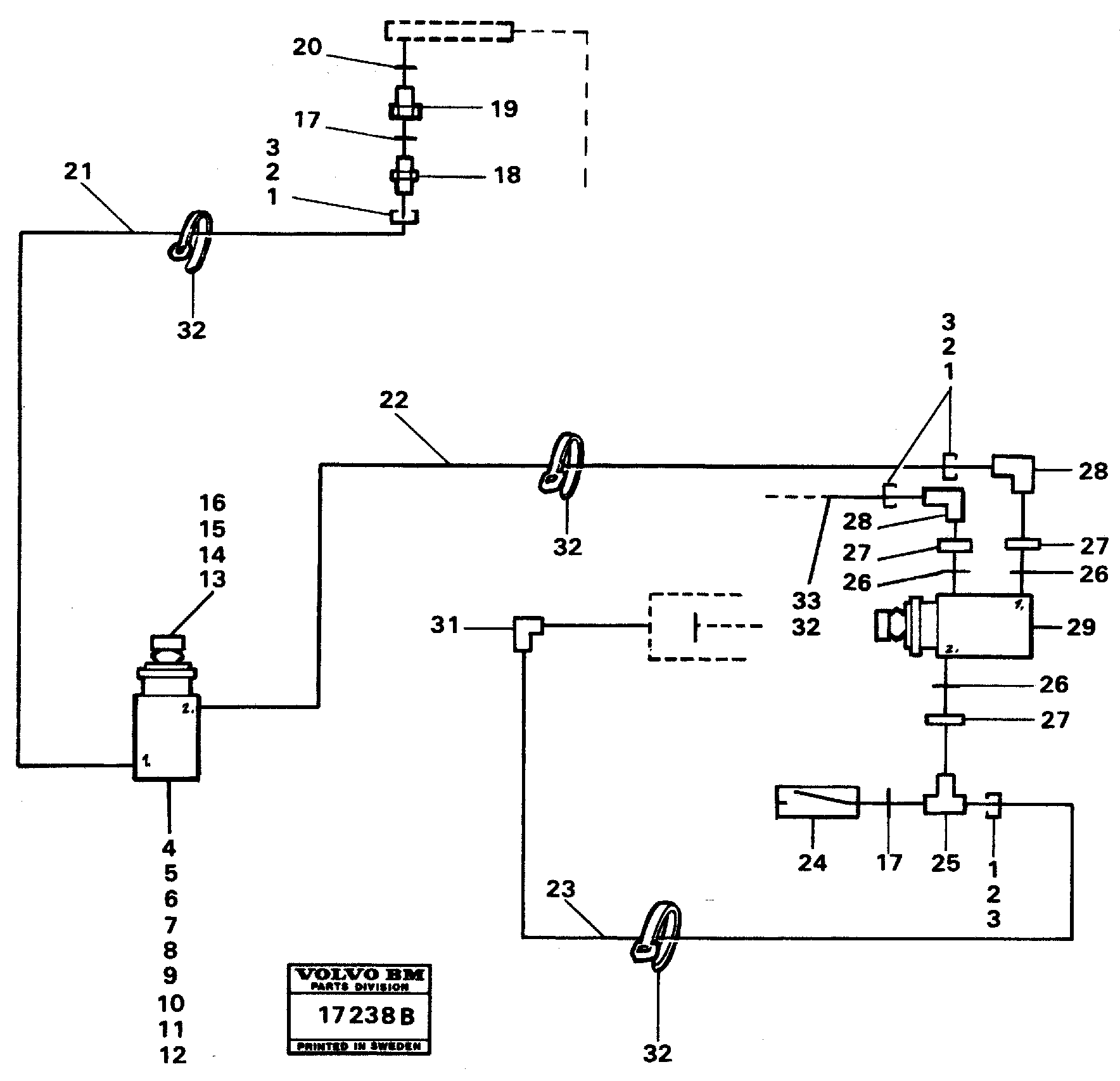 Air dump system 99671 — volvo parts diagram