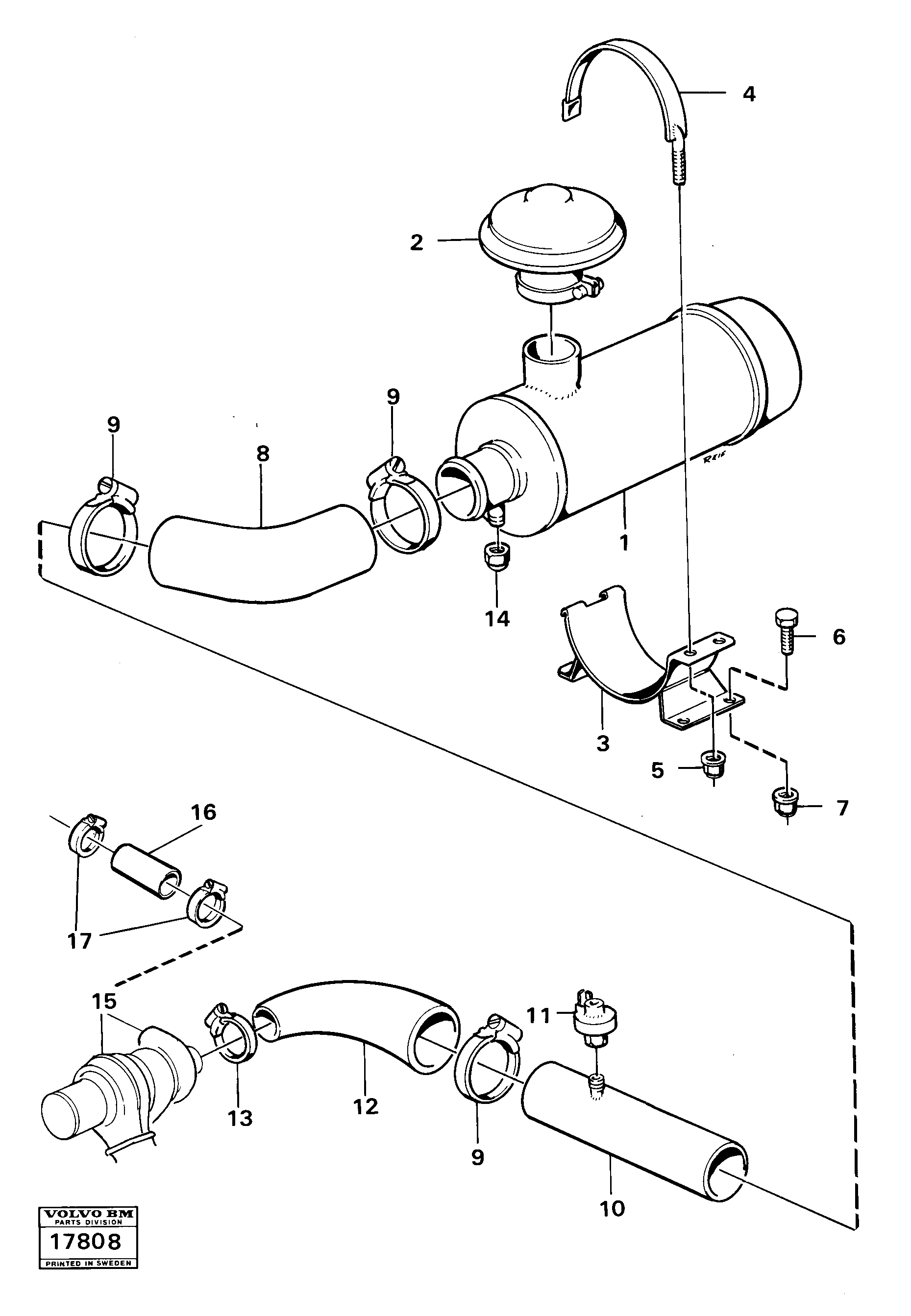 Inlet system — volvo parts diagram