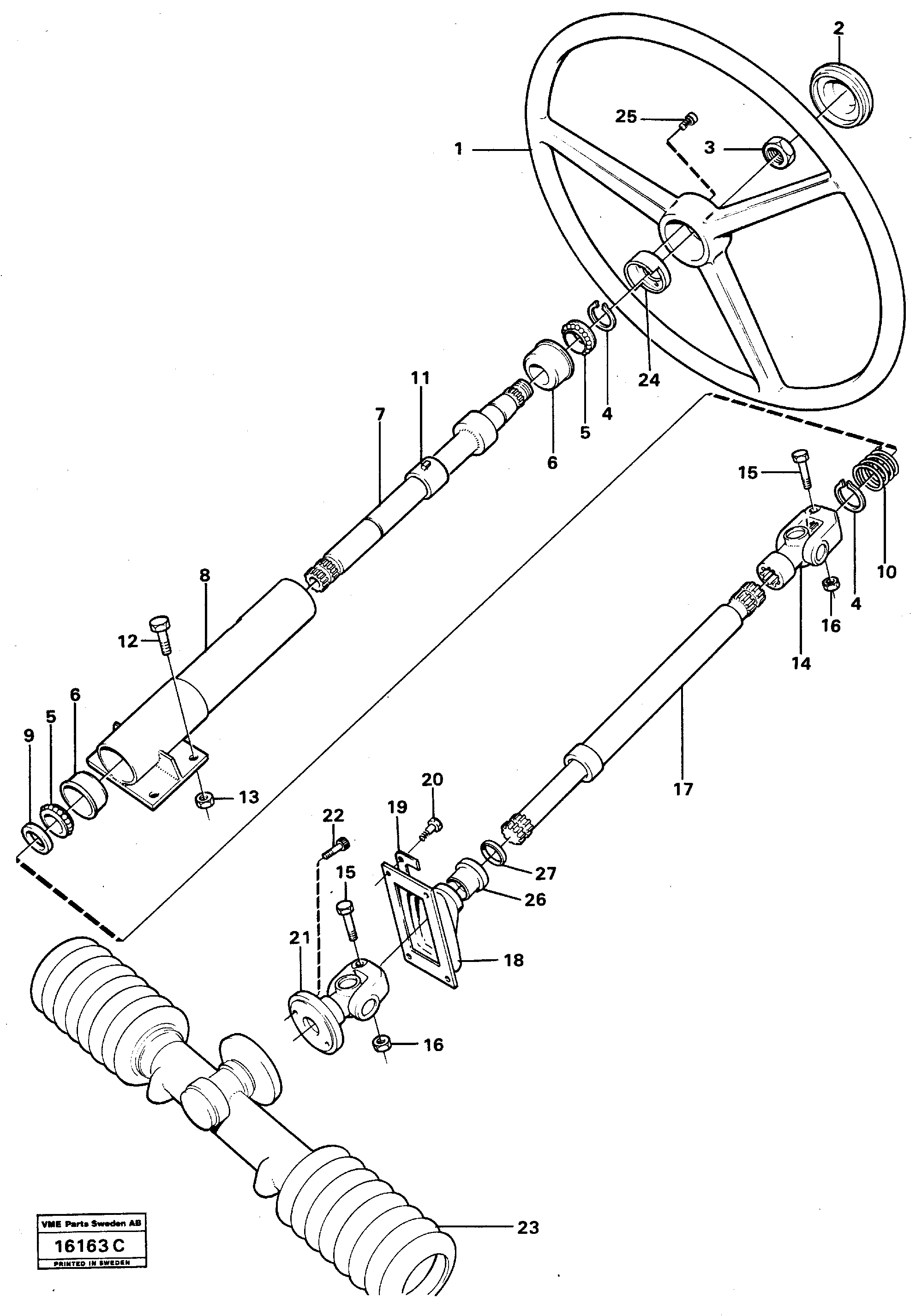 Steering gear — volvo parts diagram