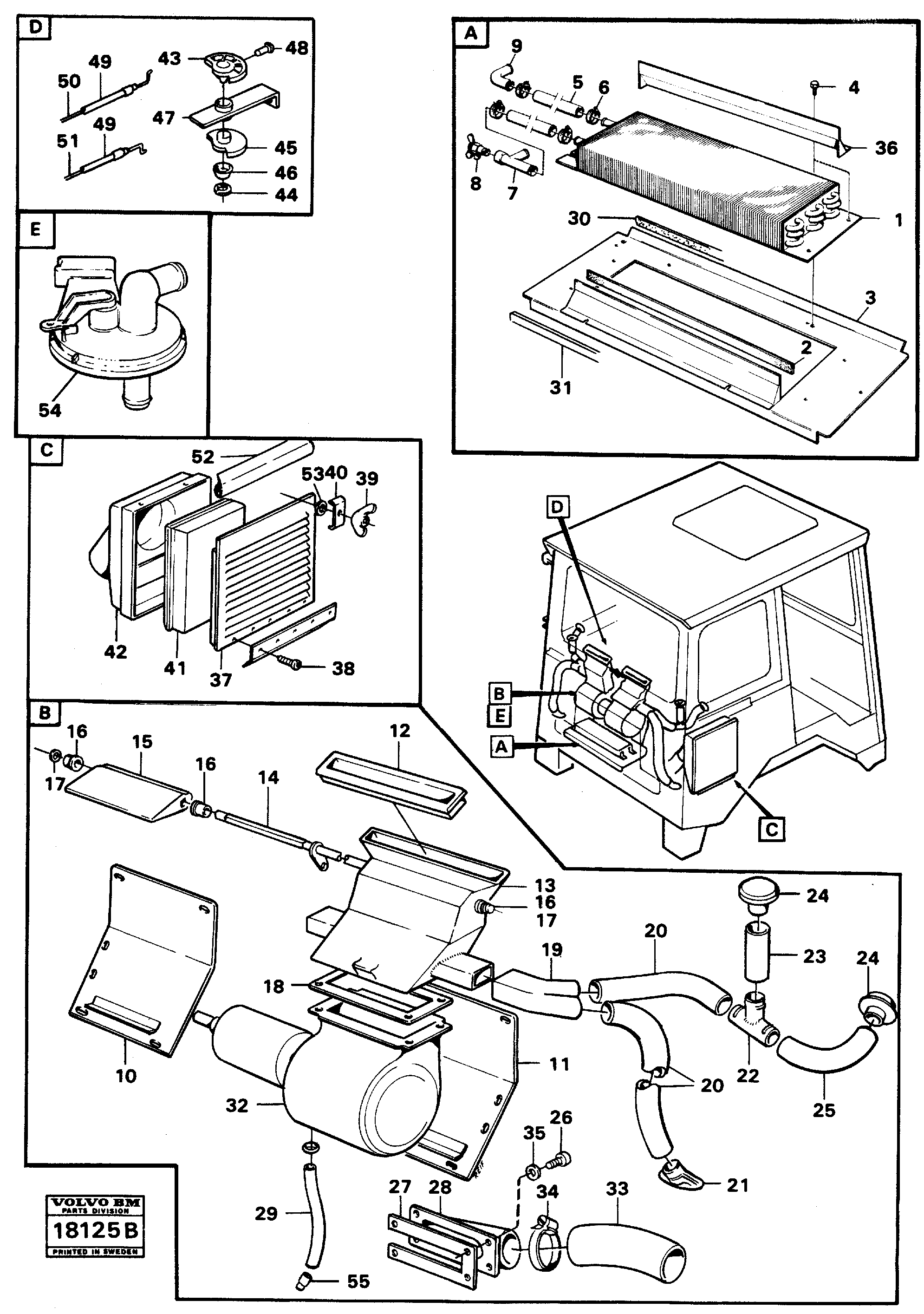 Cab ventilation — volvo parts diagram