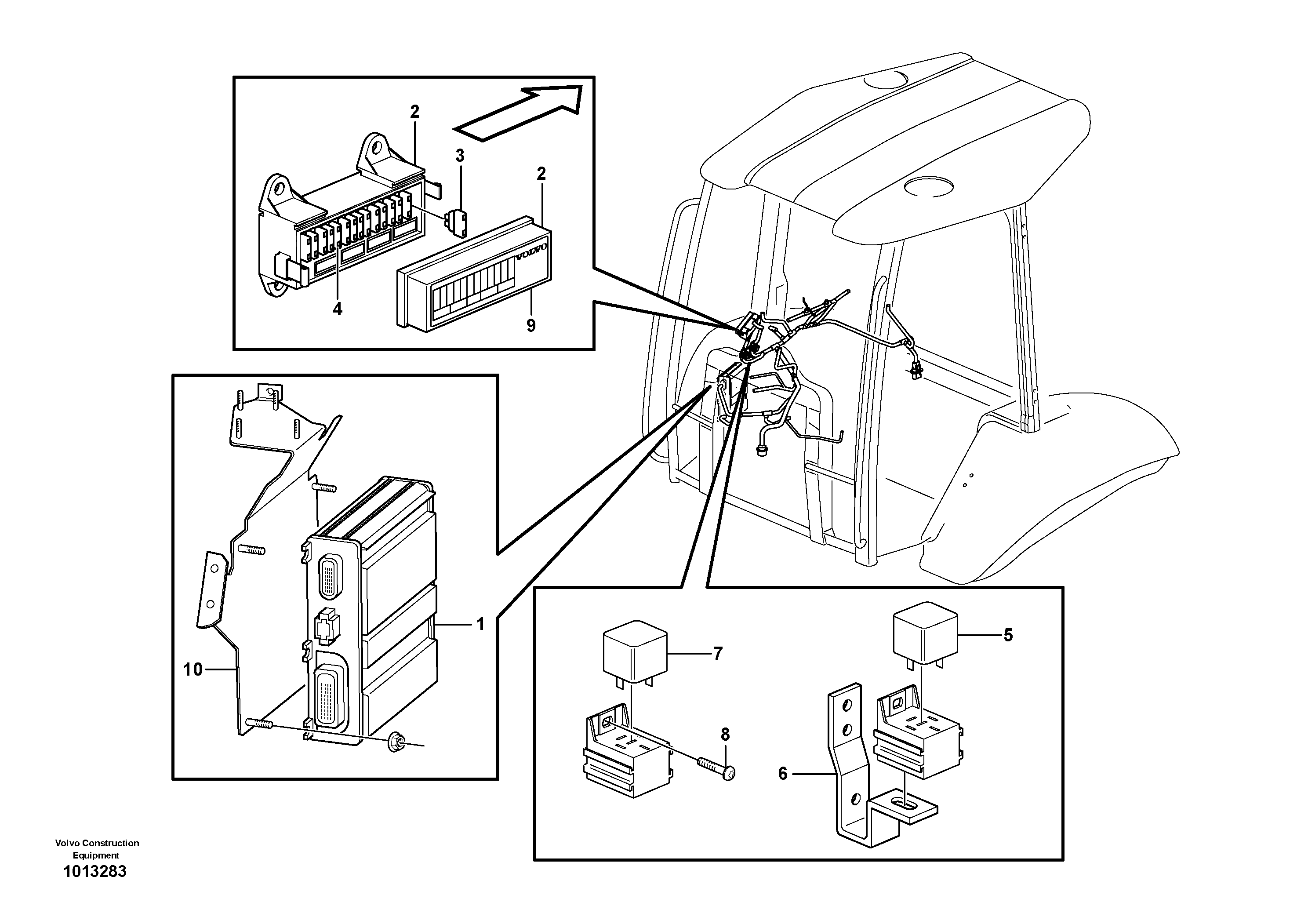 Electrical distribut.unit and control unit — volvo parts diagram