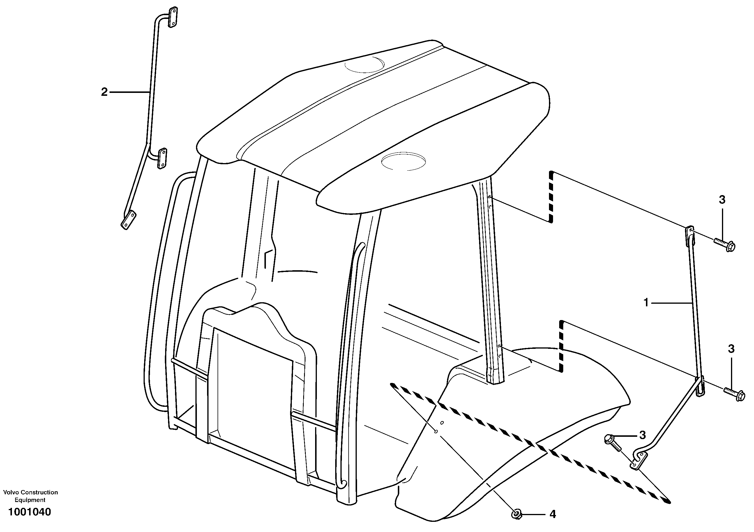Step handle canopy  11298208 — volvo parts diagram