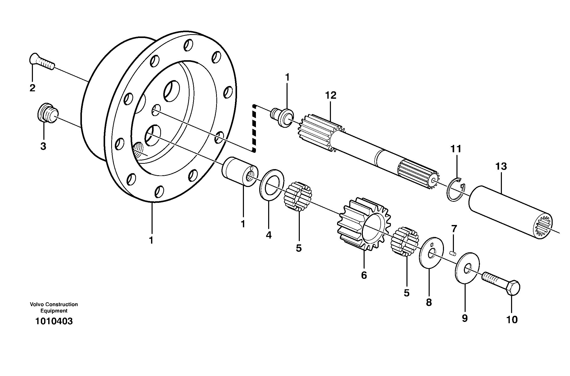 Planetary gear  11891305, 11891306 — volvo parts diagram