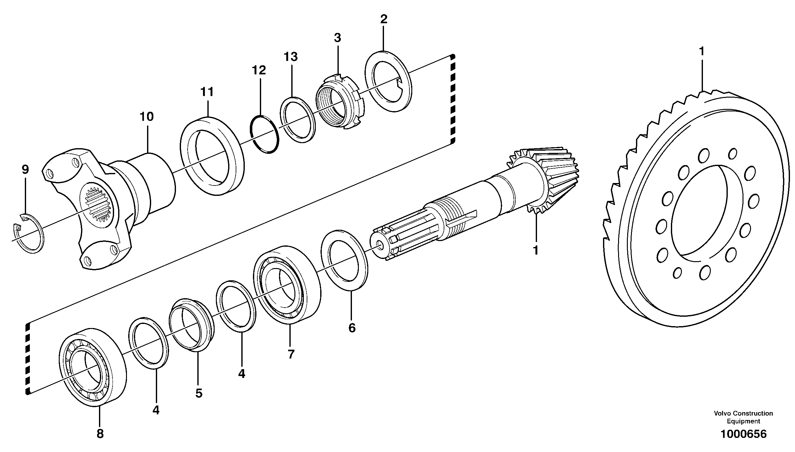Pinion  11891305, 11891306 — volvo parts diagram