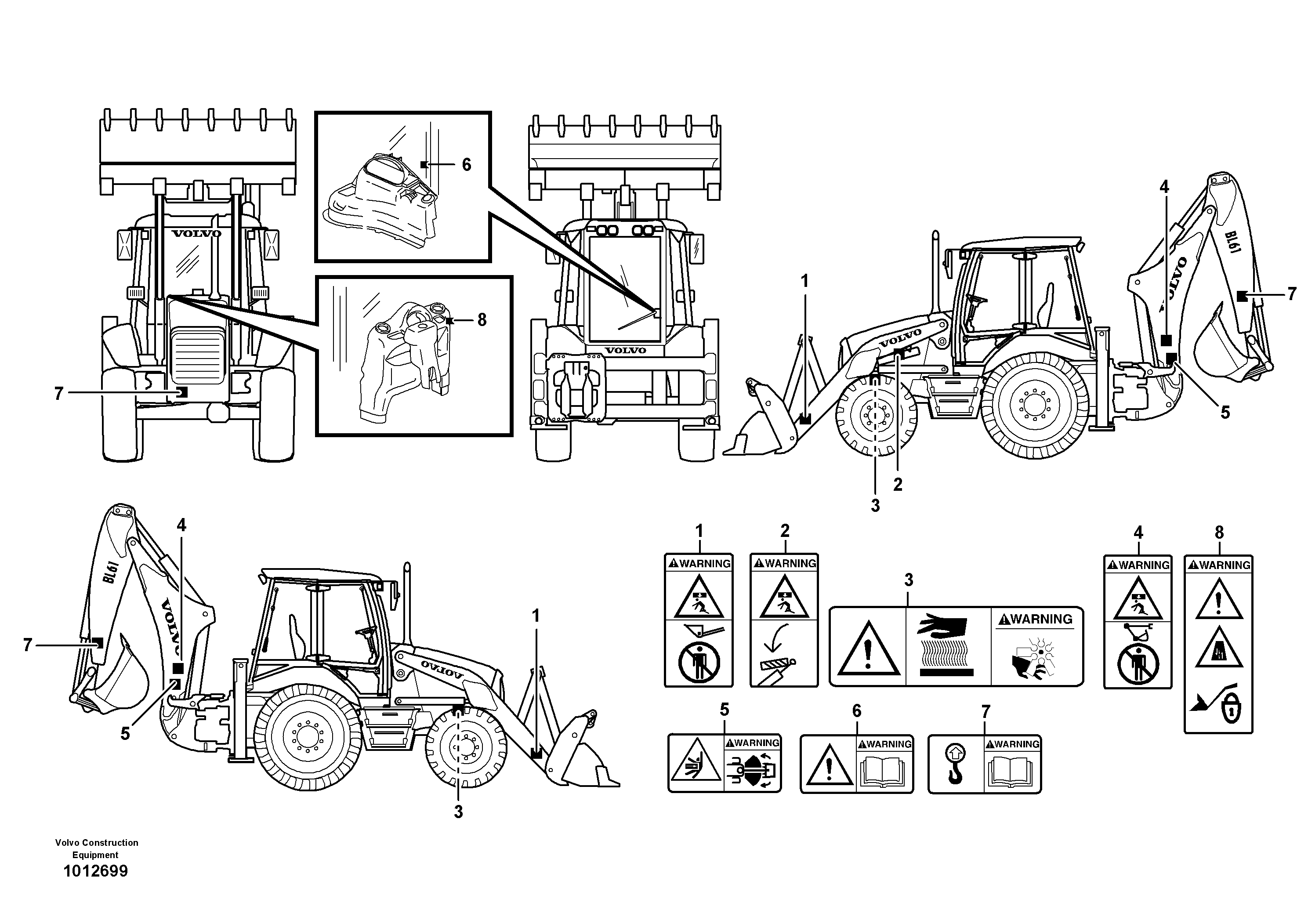 Decals  WARNING — volvo parts diagram