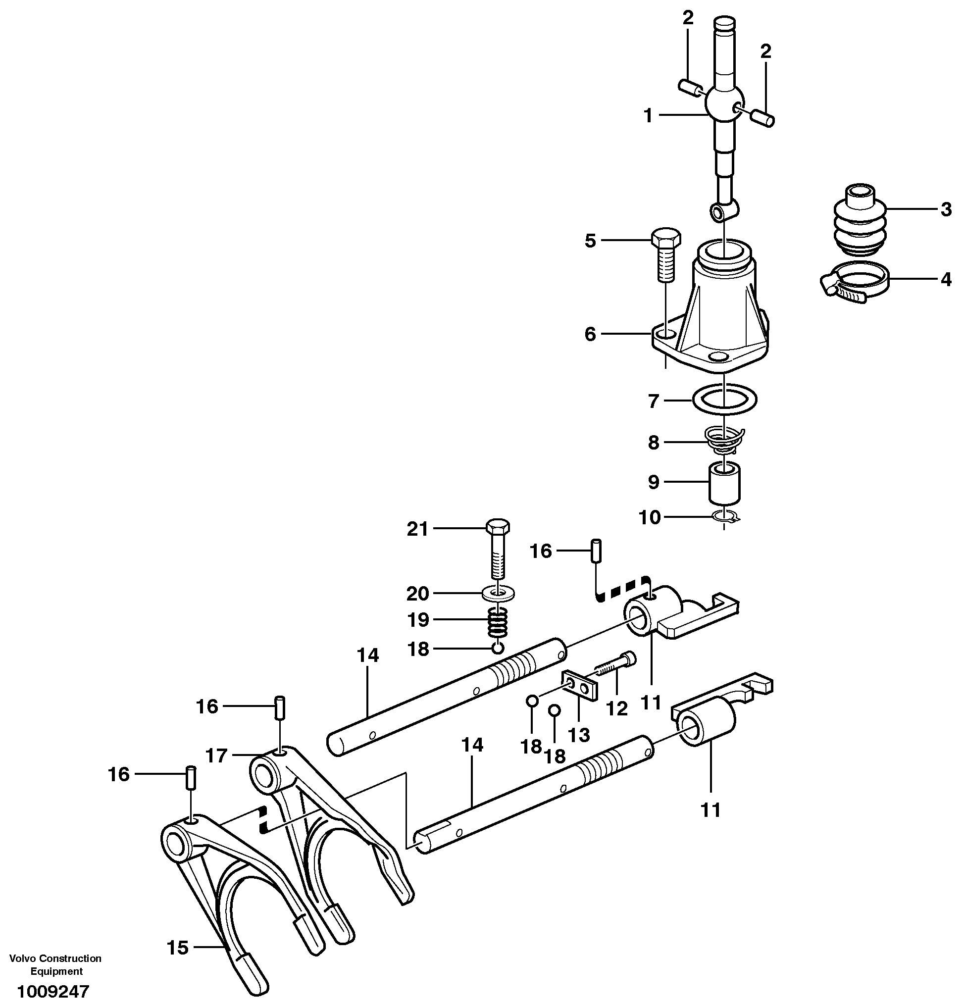 Gearshifting  11891076 — volvo parts diagram