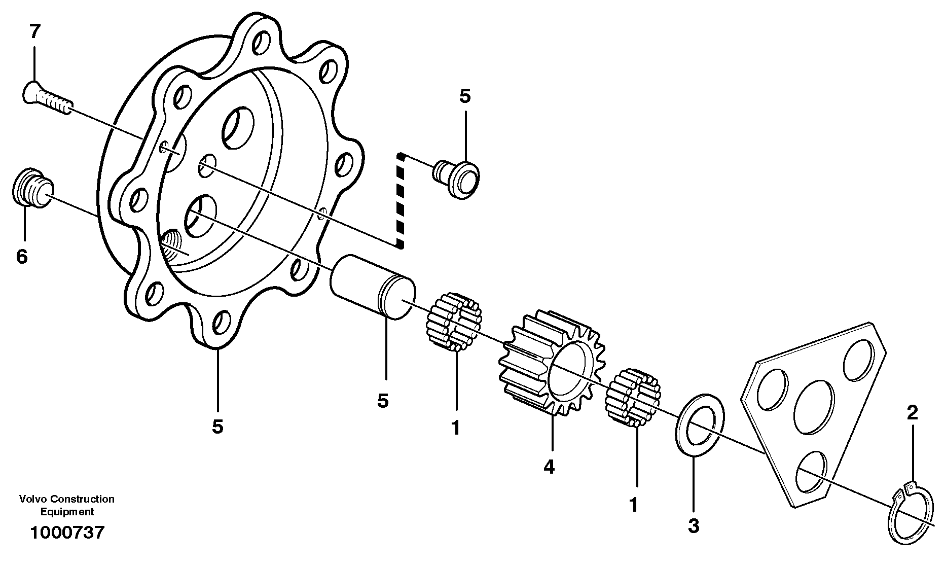Planetary gear  11891305 — volvo parts diagram