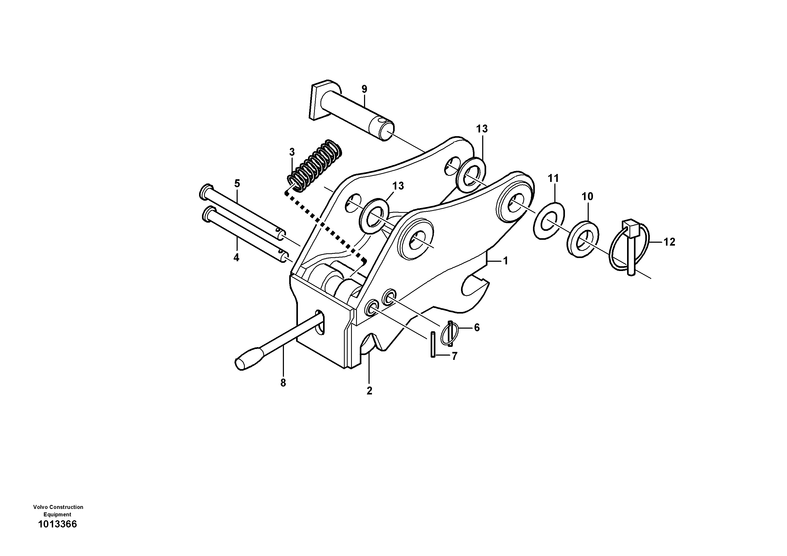 Attachment bracket, mechanical  11891299 — volvo parts diagram