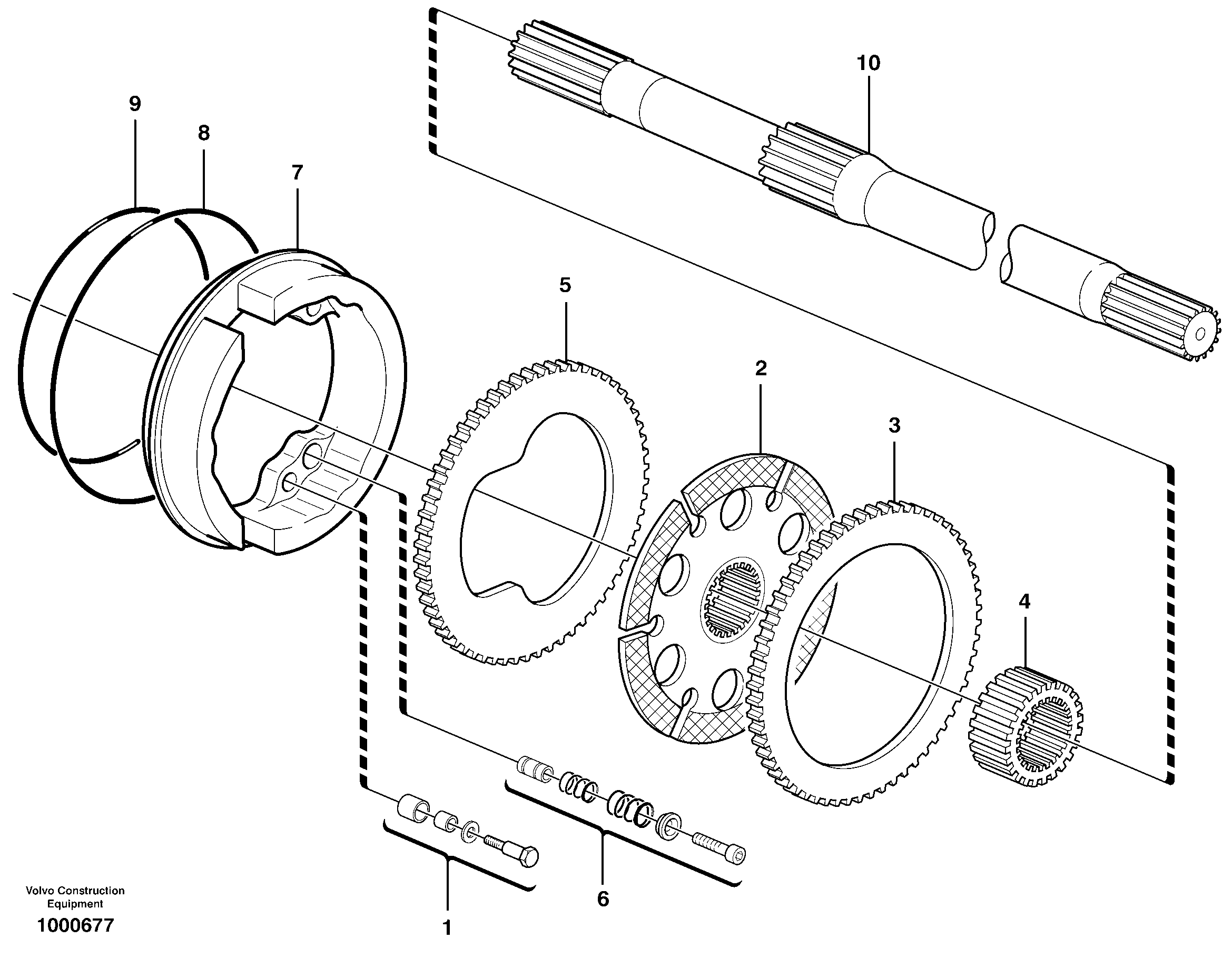 Multi-disc brake, rear  11891305, 11891306 — volvo parts diagram