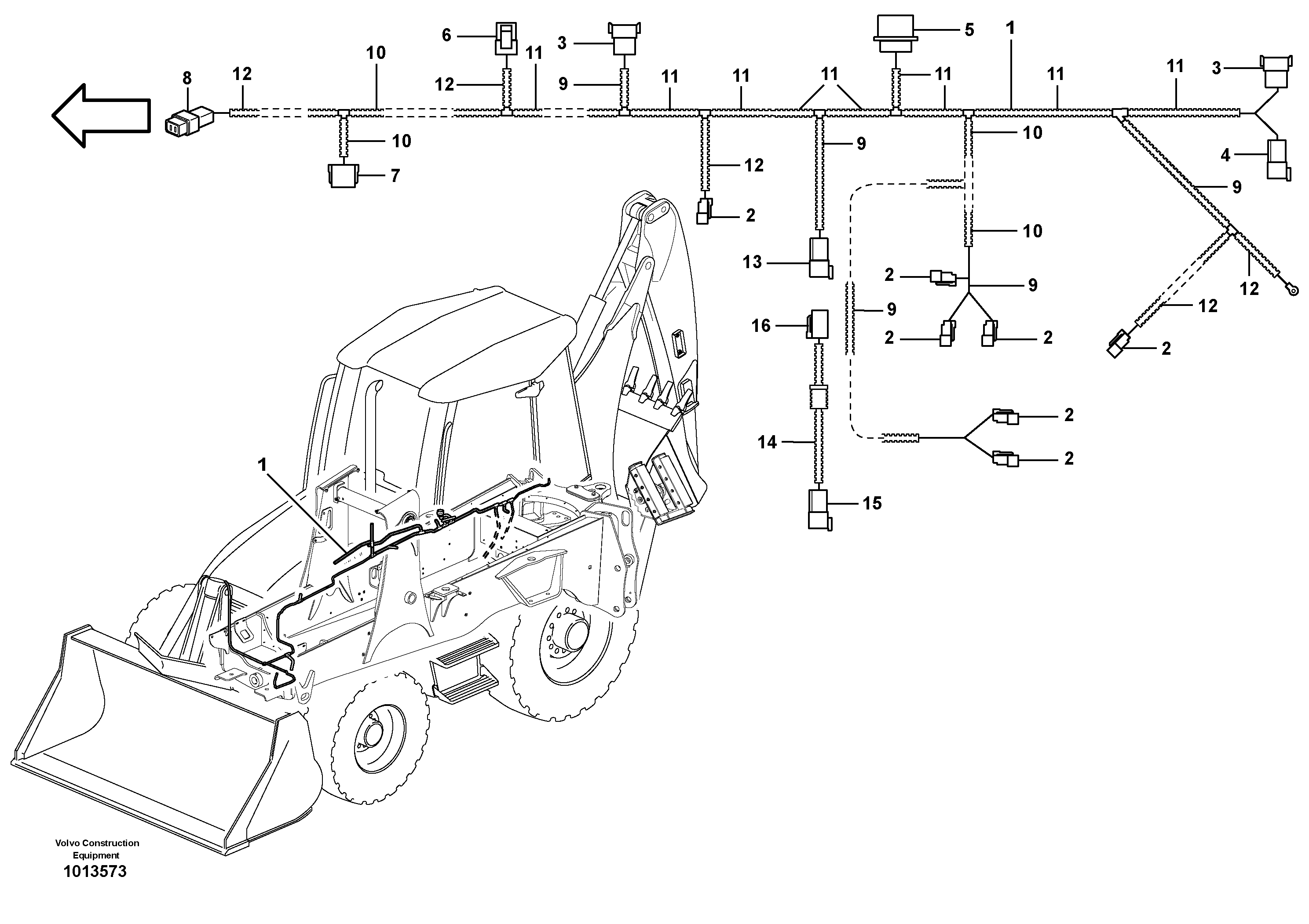 Cable harness chassis — volvo parts diagram