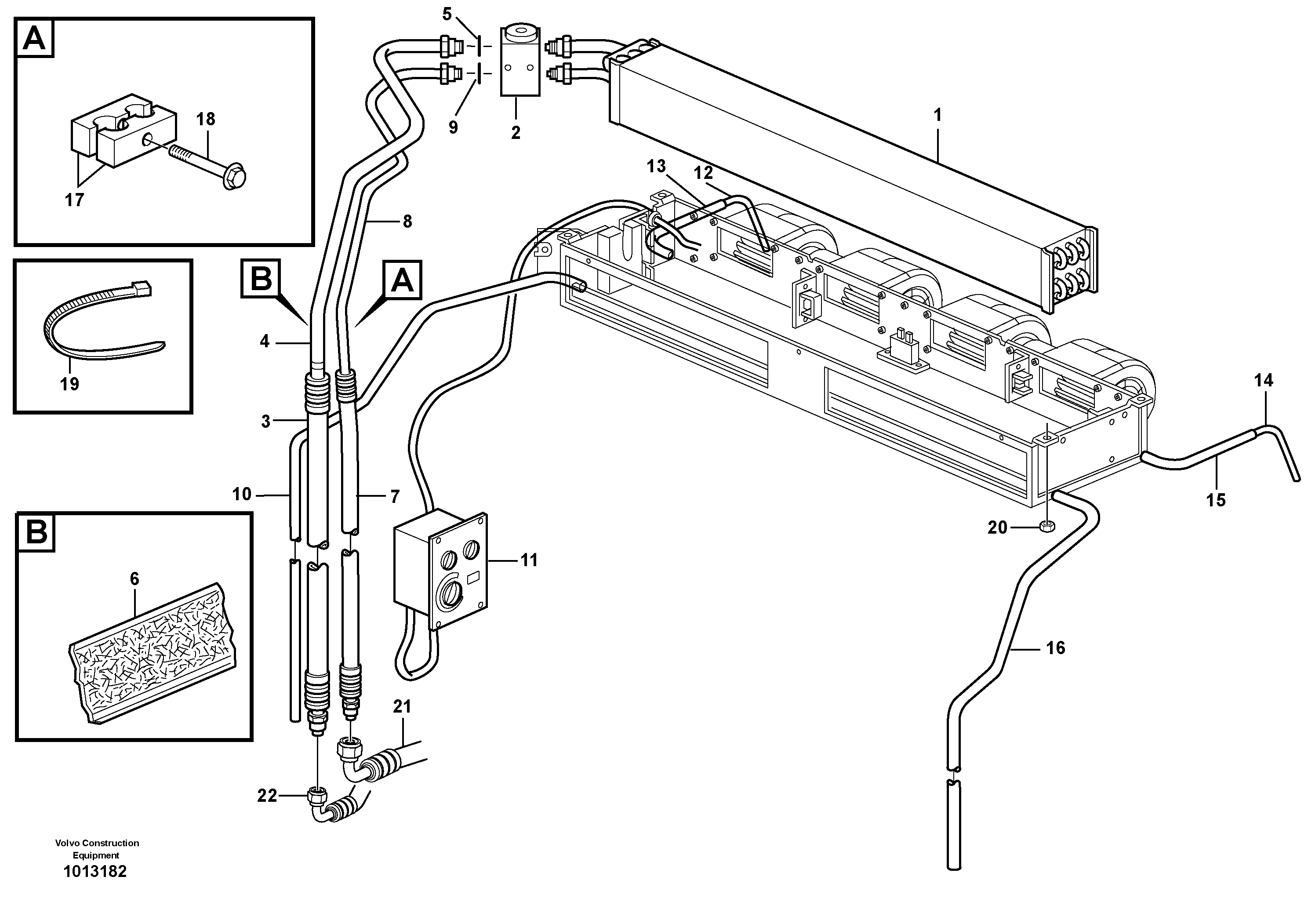 Evaporator, assembly  11298233 — volvo parts diagram