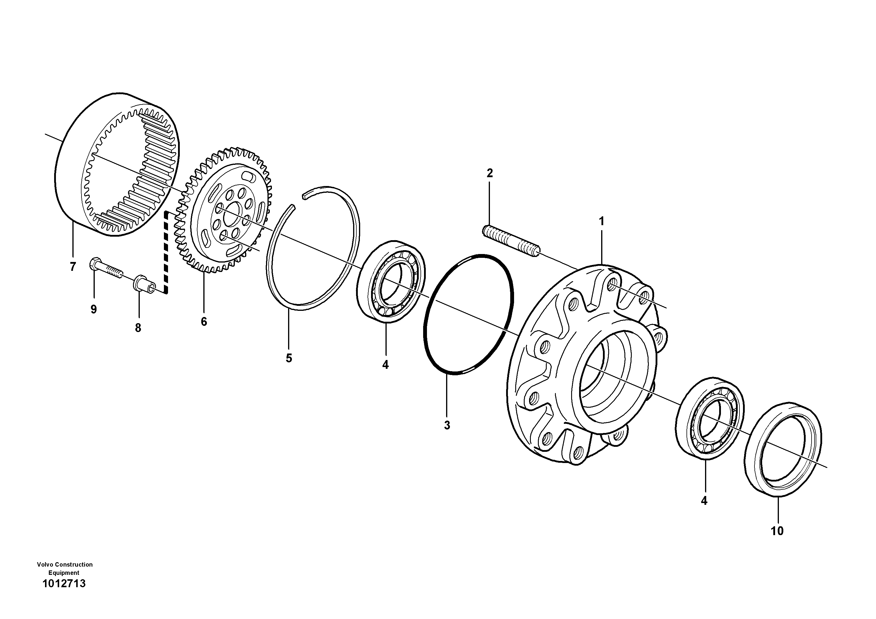 Wheel hub  11891305, 11891306 — volvo parts diagram