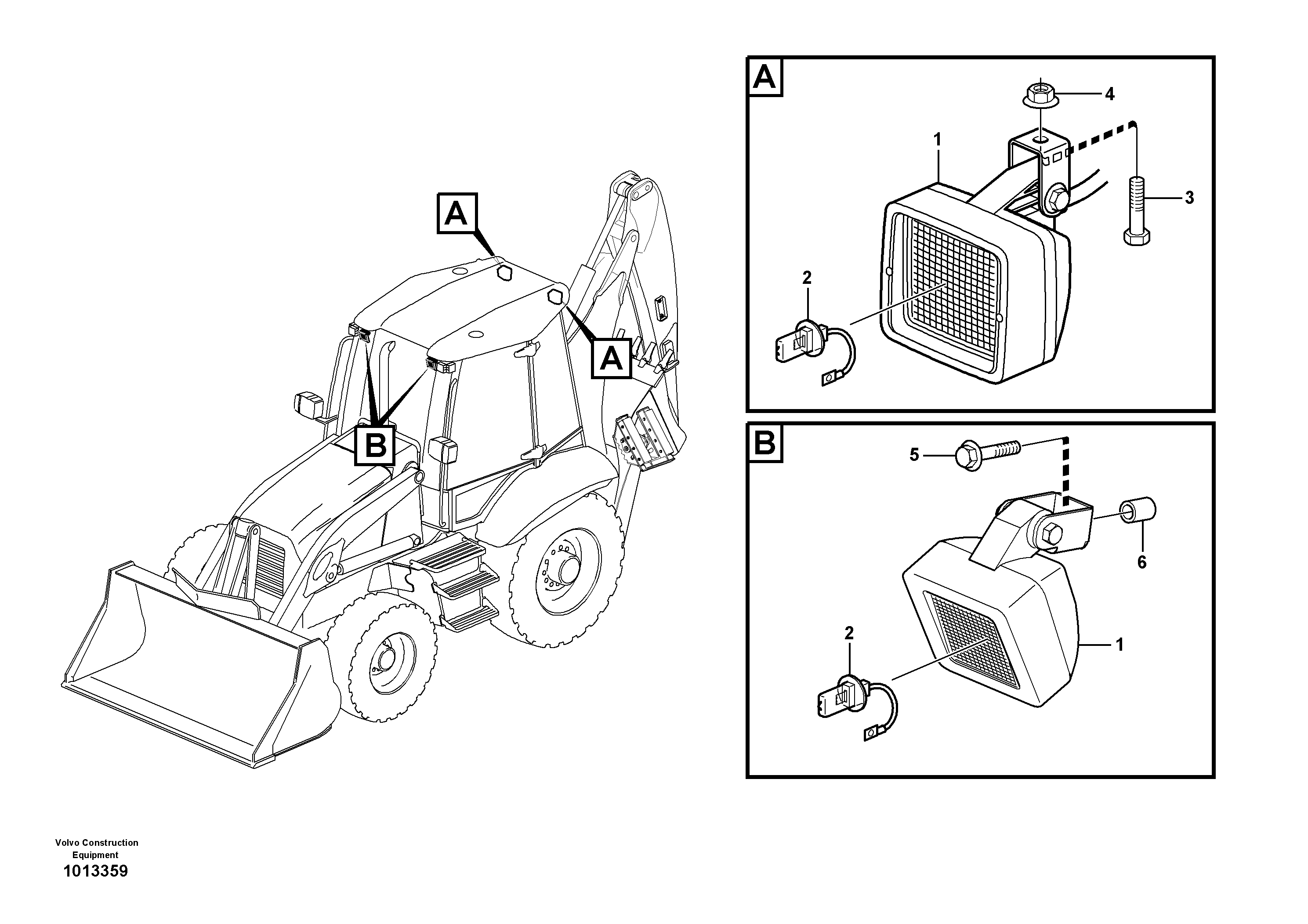 Work lights — volvo parts diagram