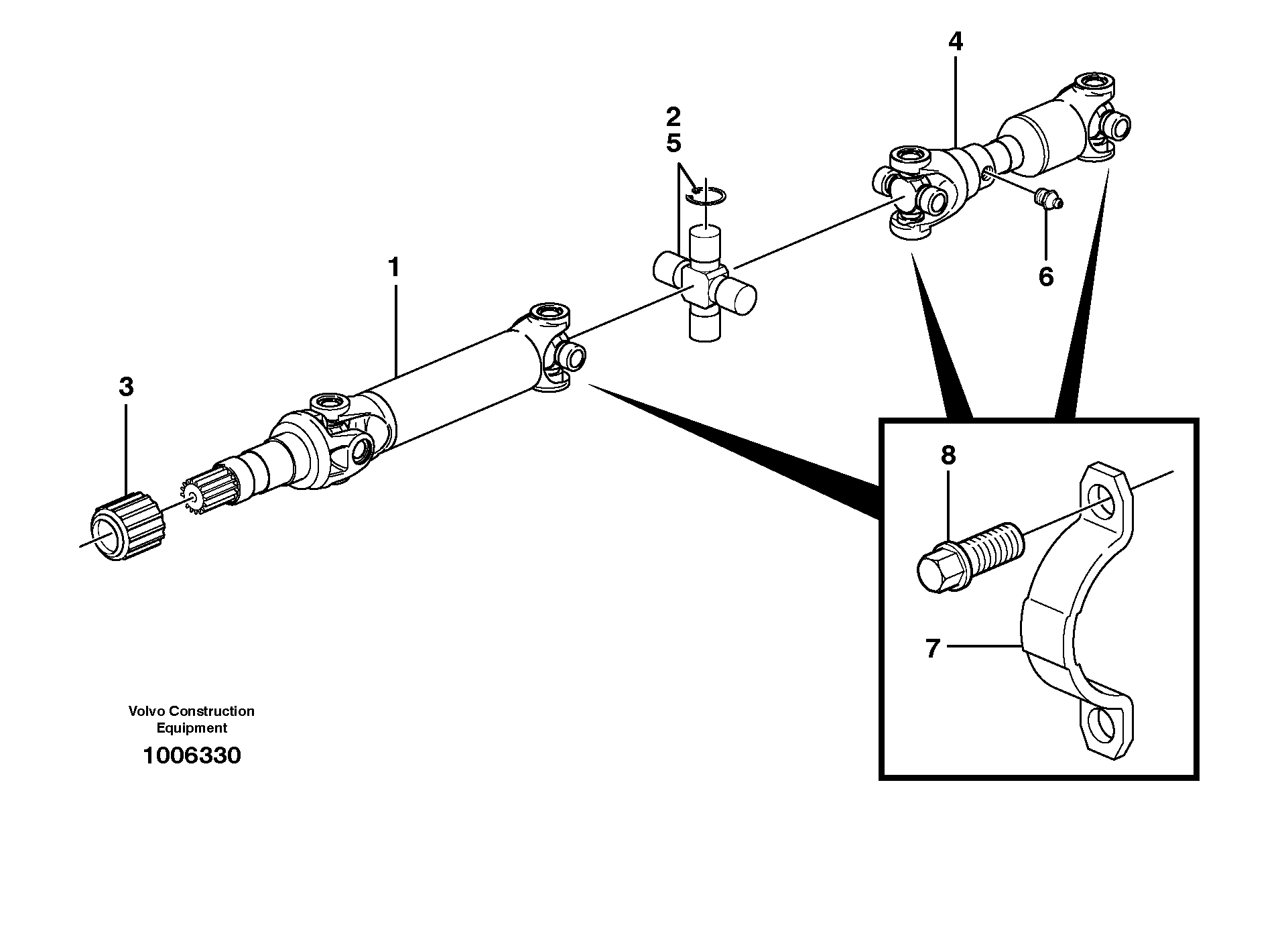 Propeller shaft — volvo parts diagram