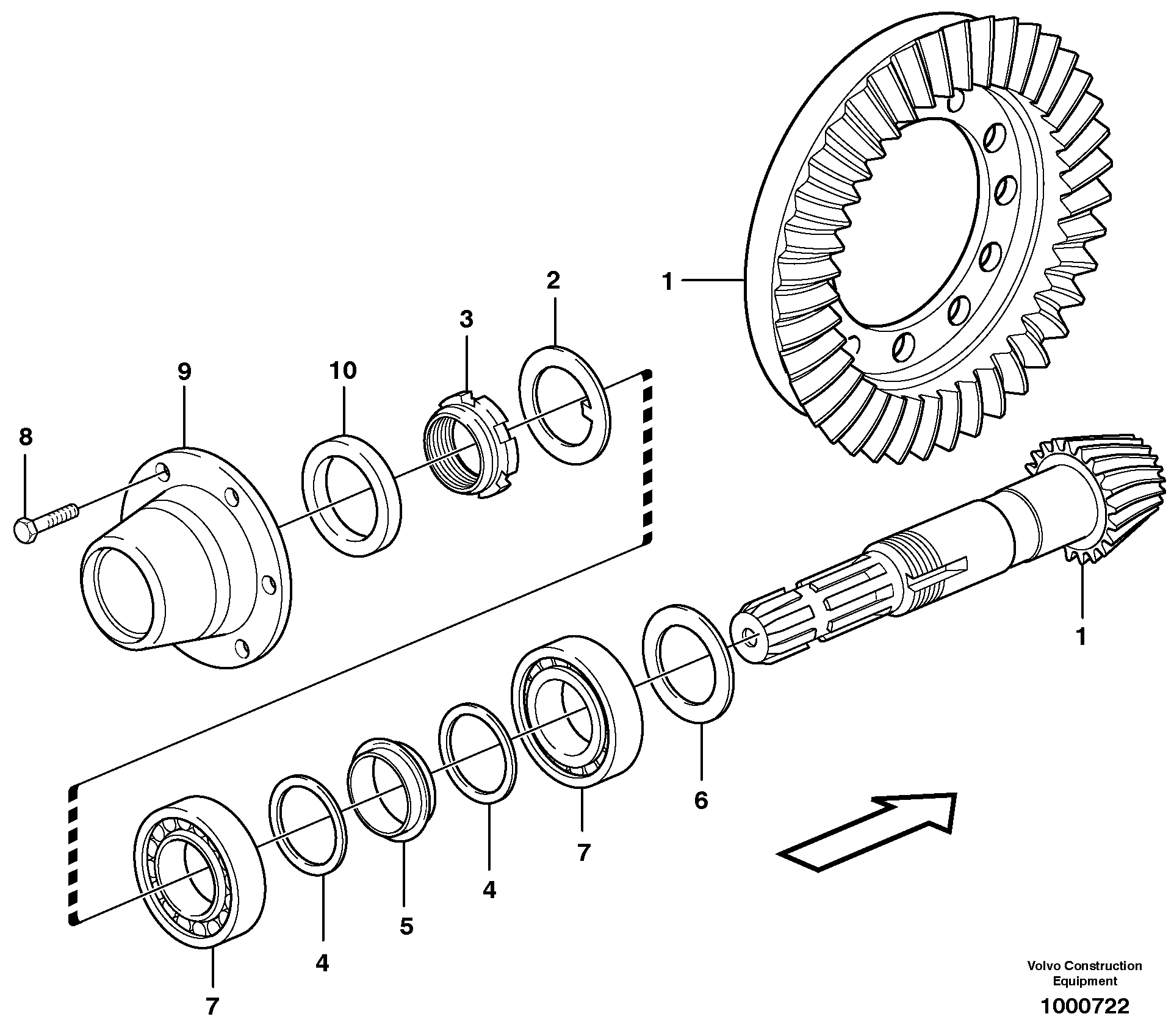 Pinion  11891305 — volvo parts diagram