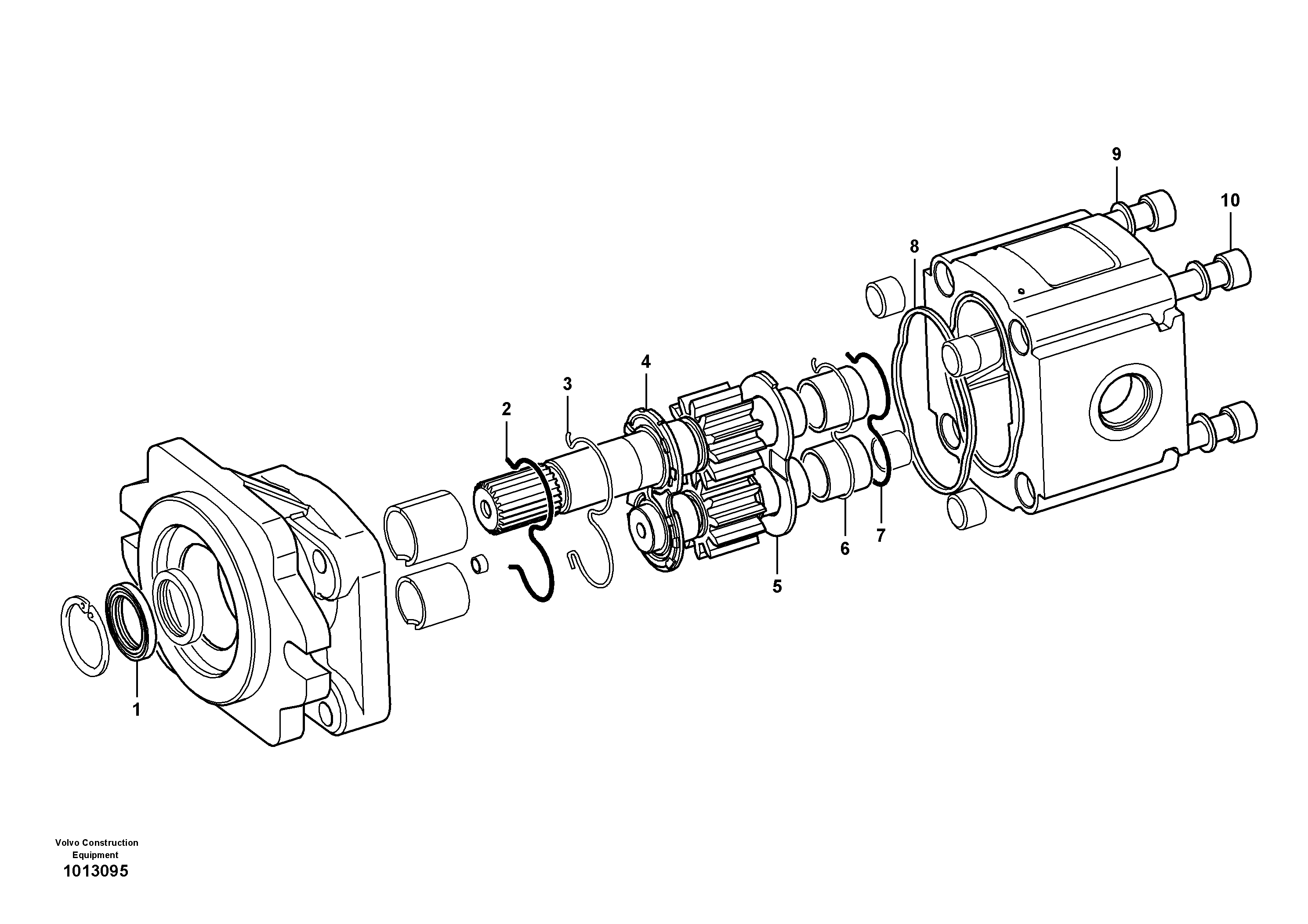 Hydraulic pump  11891076, 11891077 — volvo parts diagram
