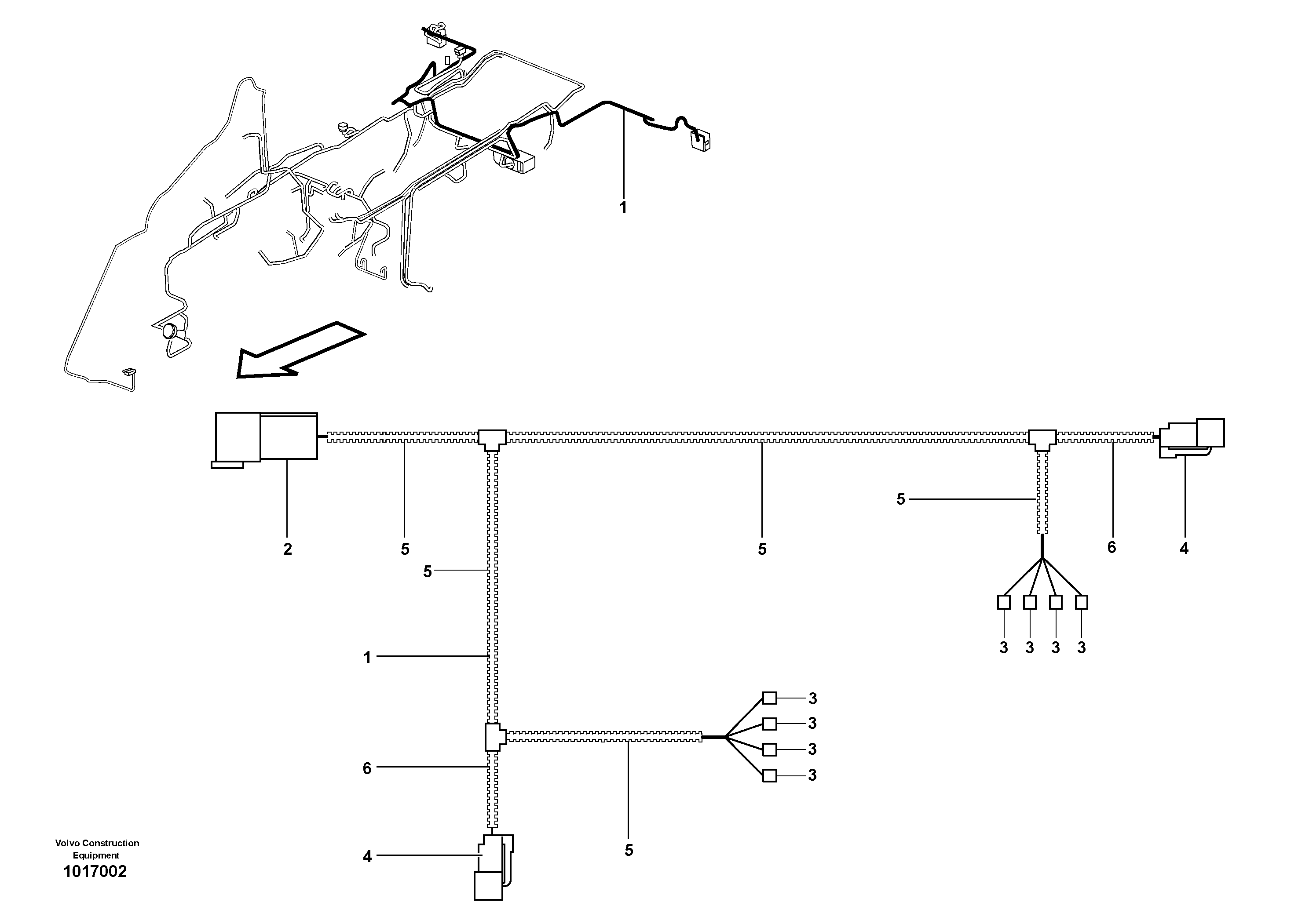 Cable harness, tail light  11891246, 11891247 — volvo parts diagram