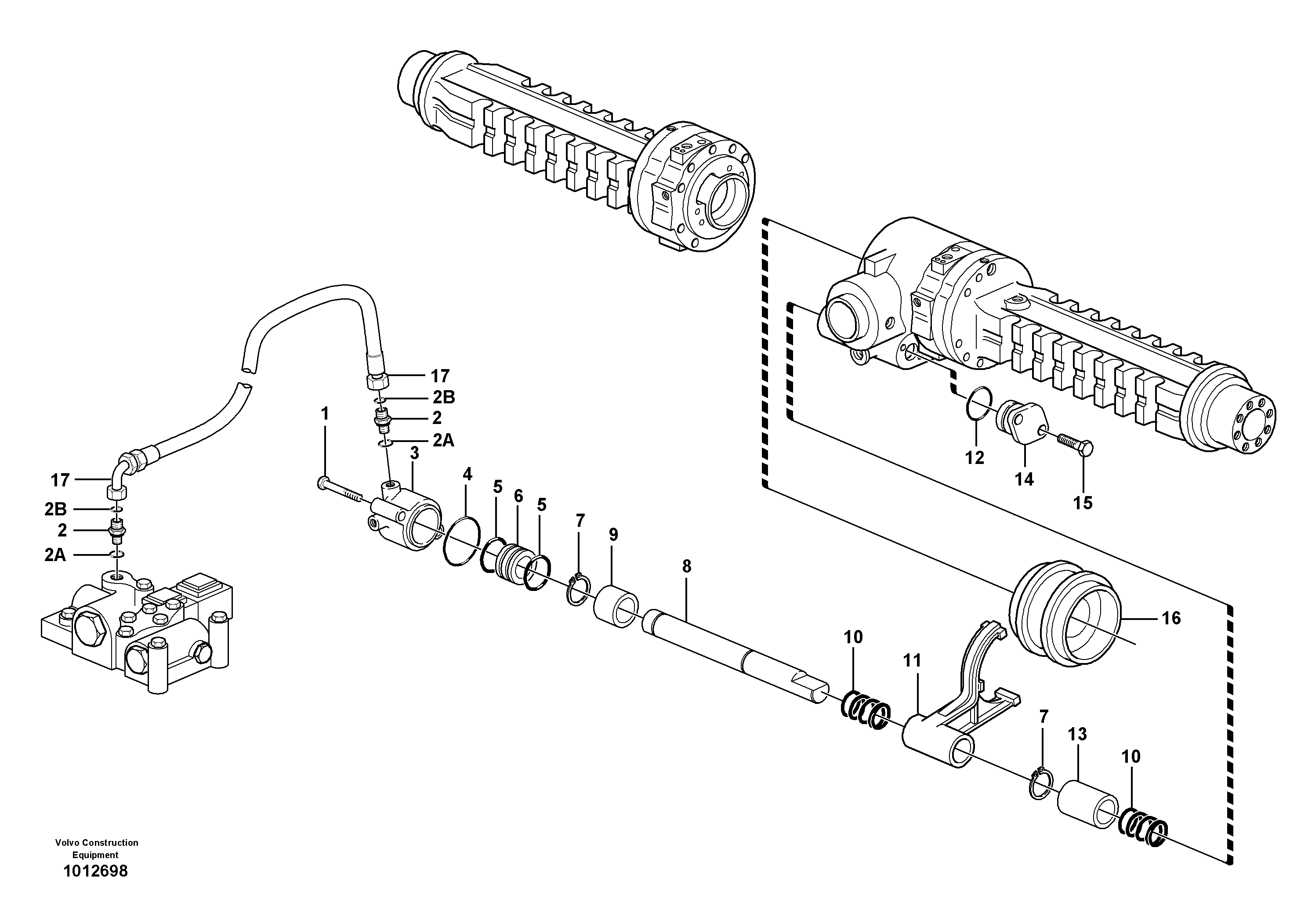 Differential lock  11891305, 11891306 — volvo parts diagram