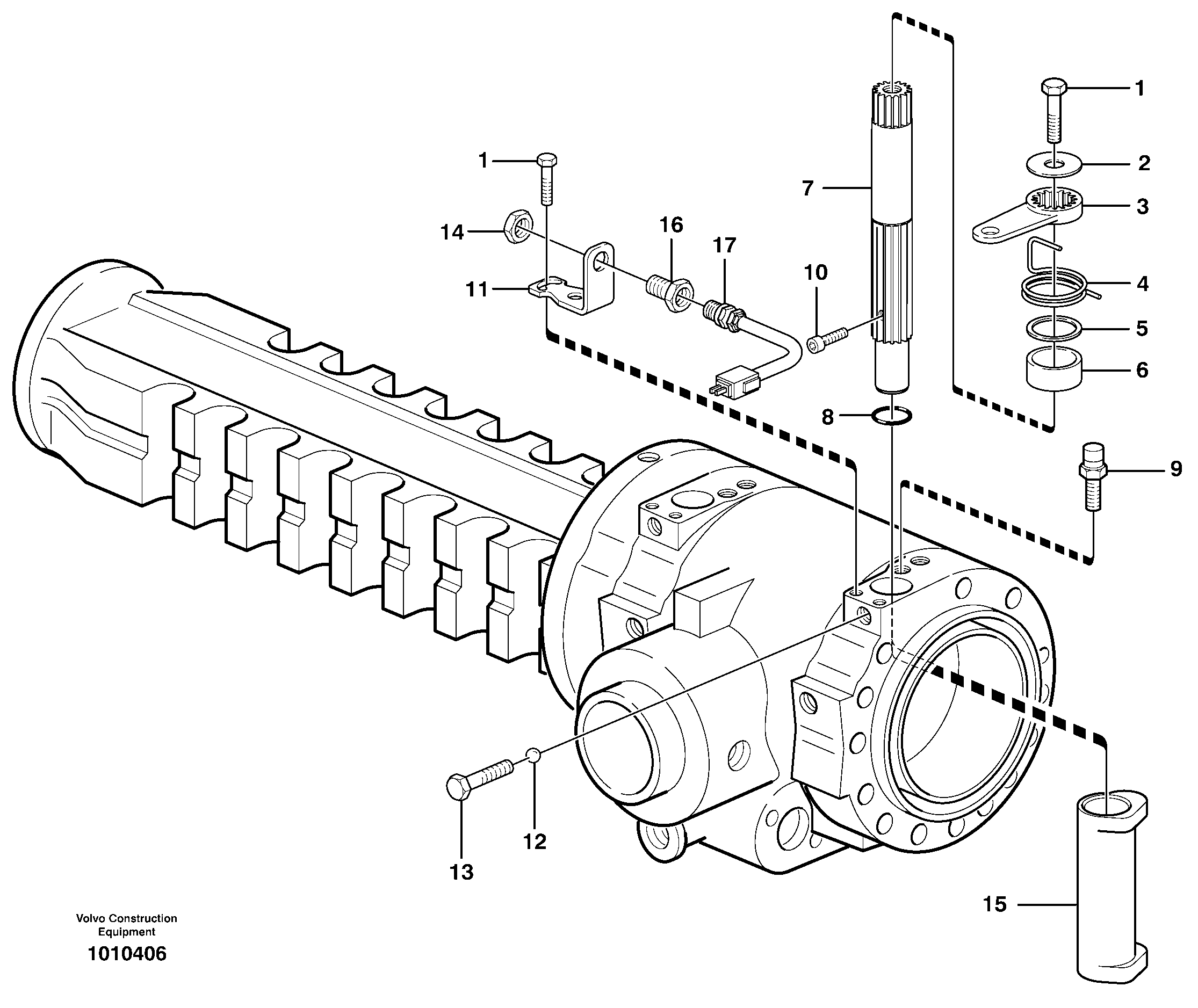Brake operation rear  11891305, 11891306 — volvo parts diagram