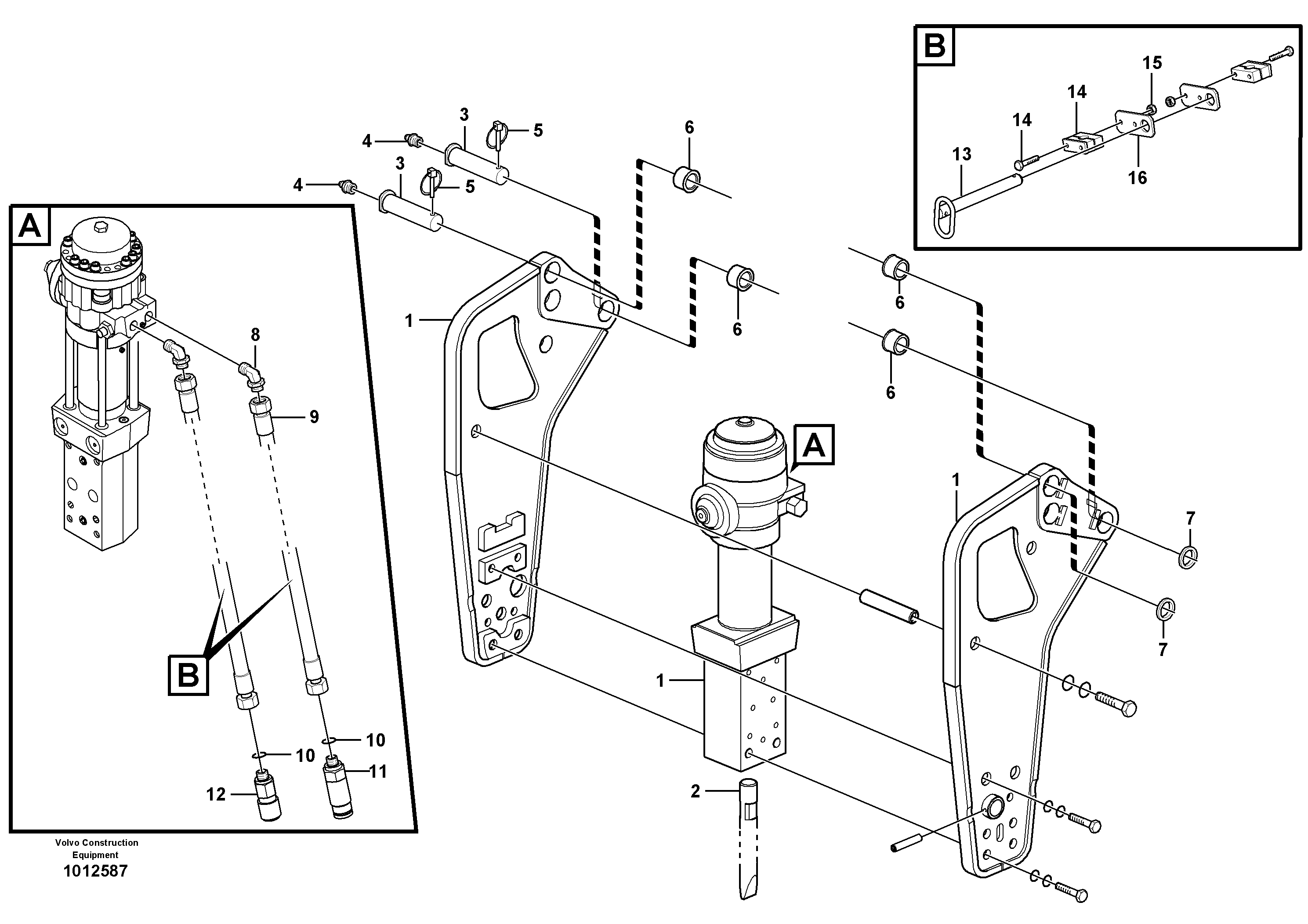 Retainer for hammer — volvo parts diagram
