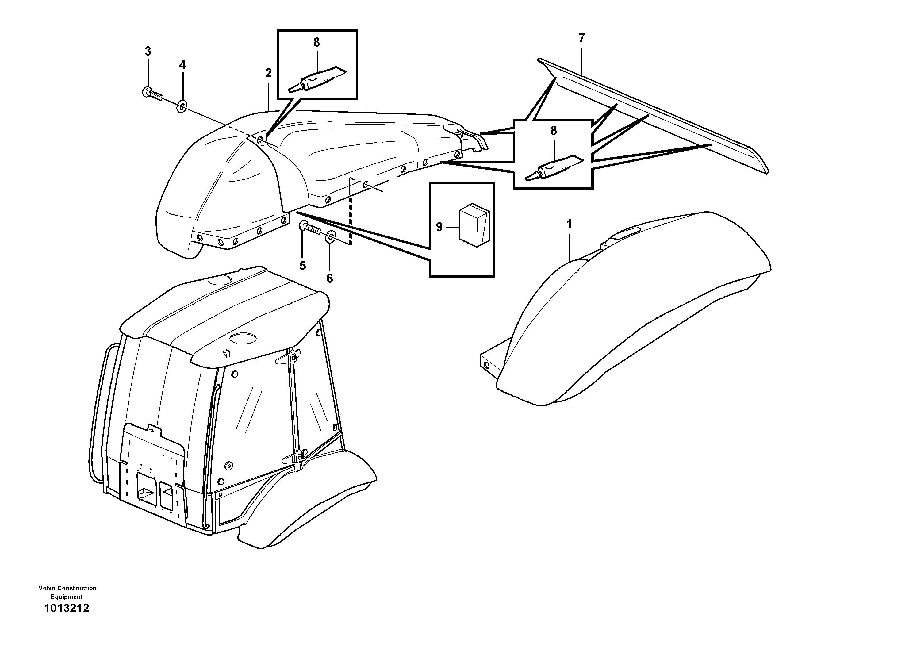 Fenders  11298204, 11298208 — volvo parts diagram