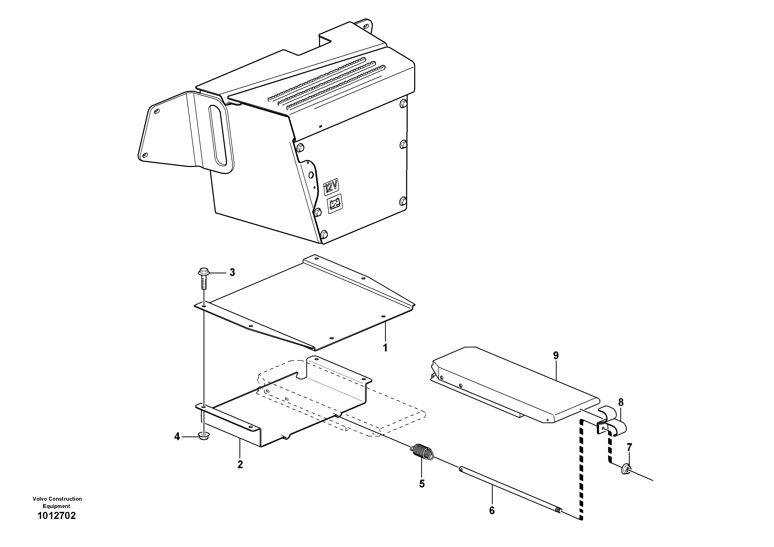 Stop block holder  11891000, 11891050, 11891094 — volvo parts diagram