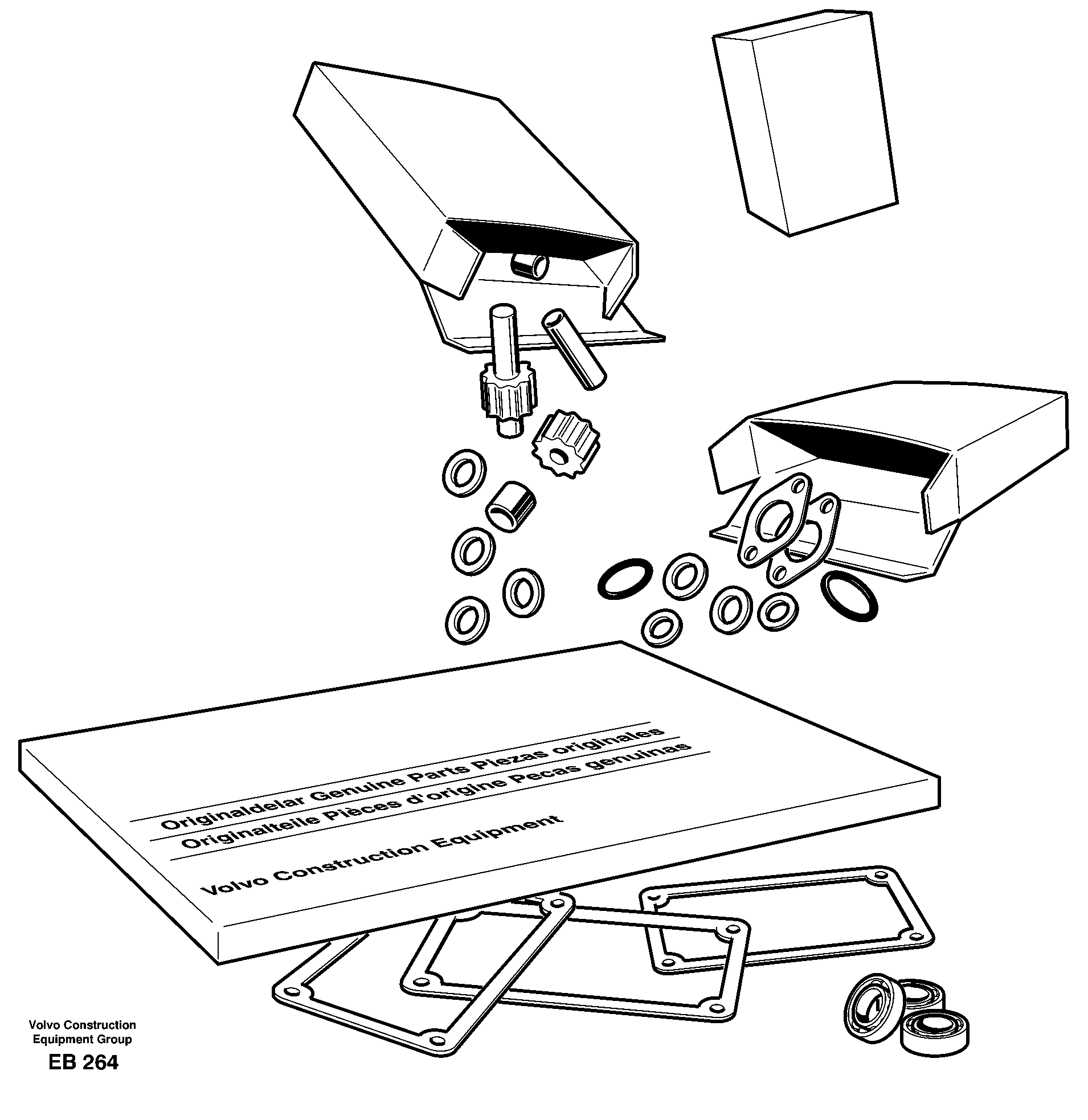 Repair kits for engine — volvo parts diagram