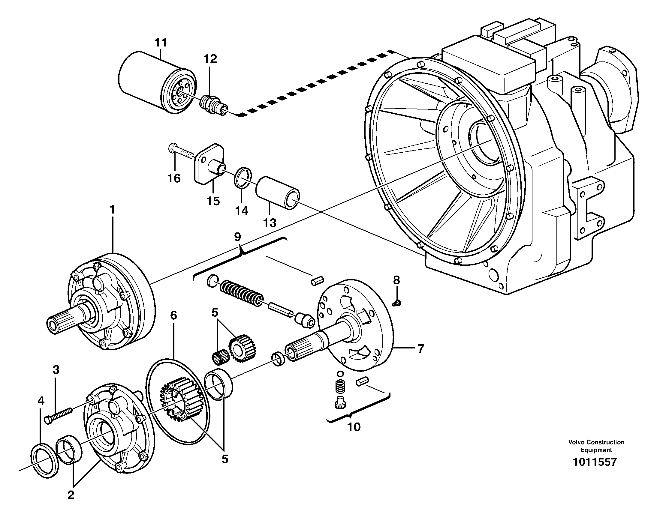 Oil pump  11891076 — volvo parts diagram
