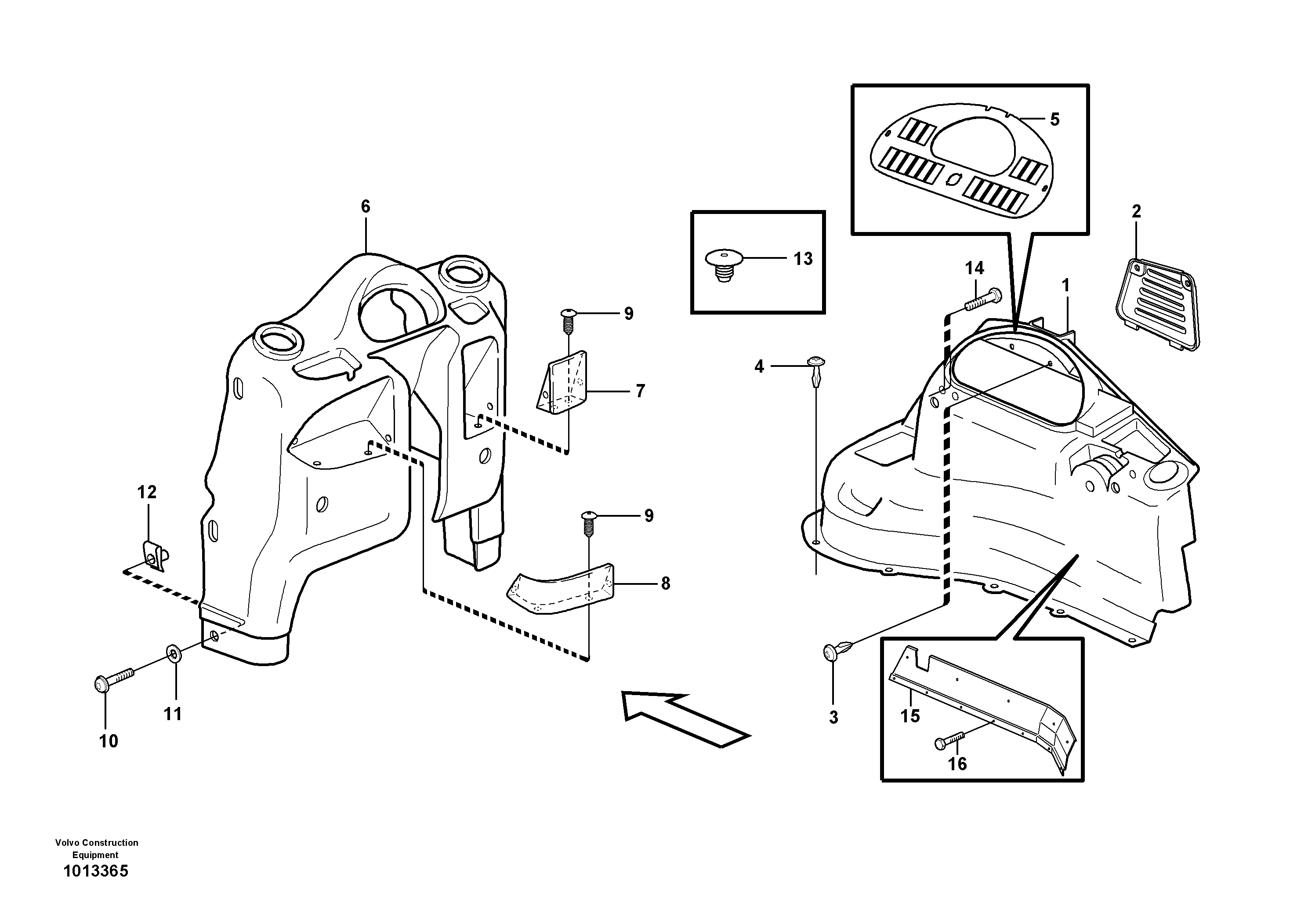 Instrument panel — volvo parts diagram