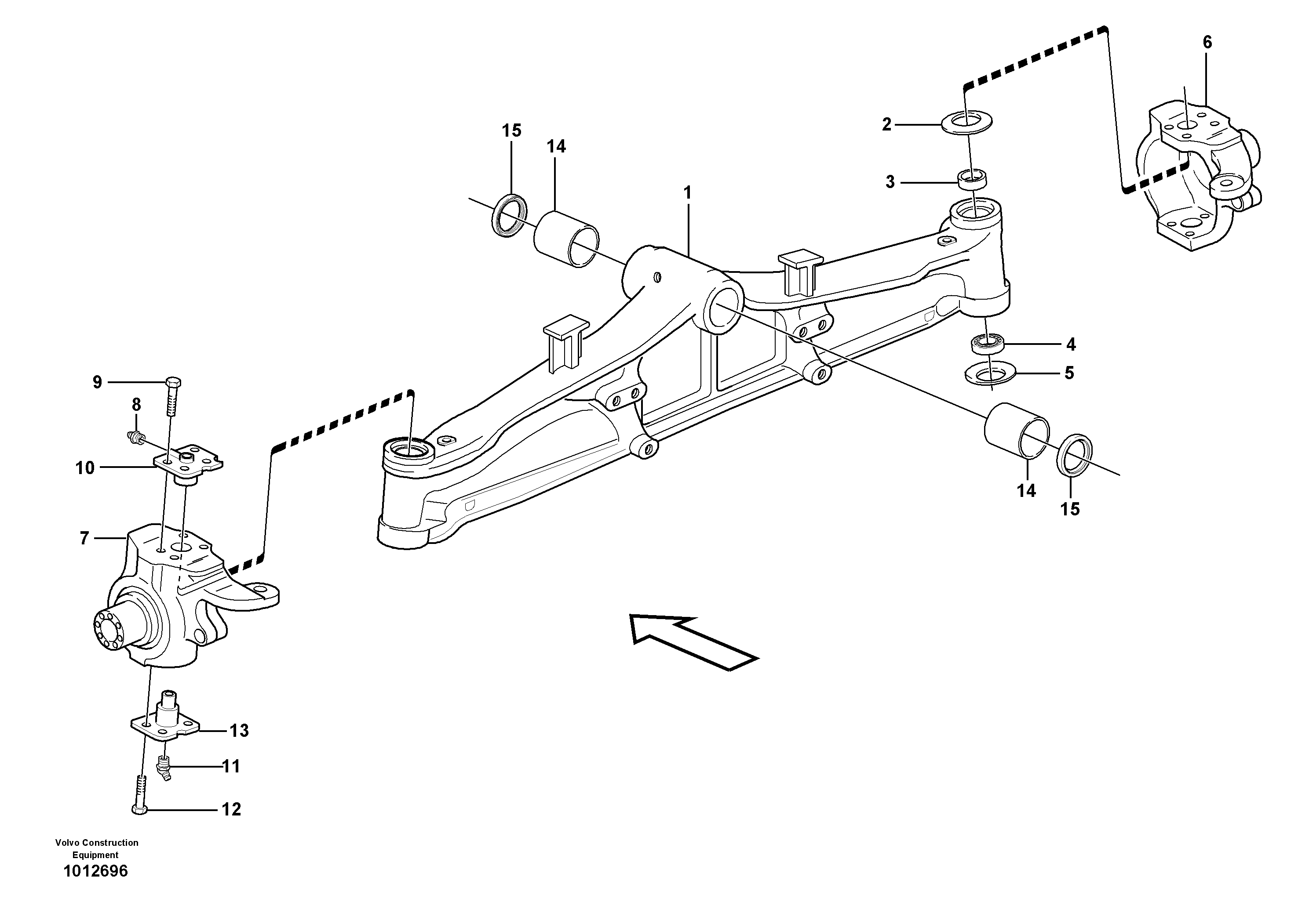 Front axle  11891306 — volvo parts diagram