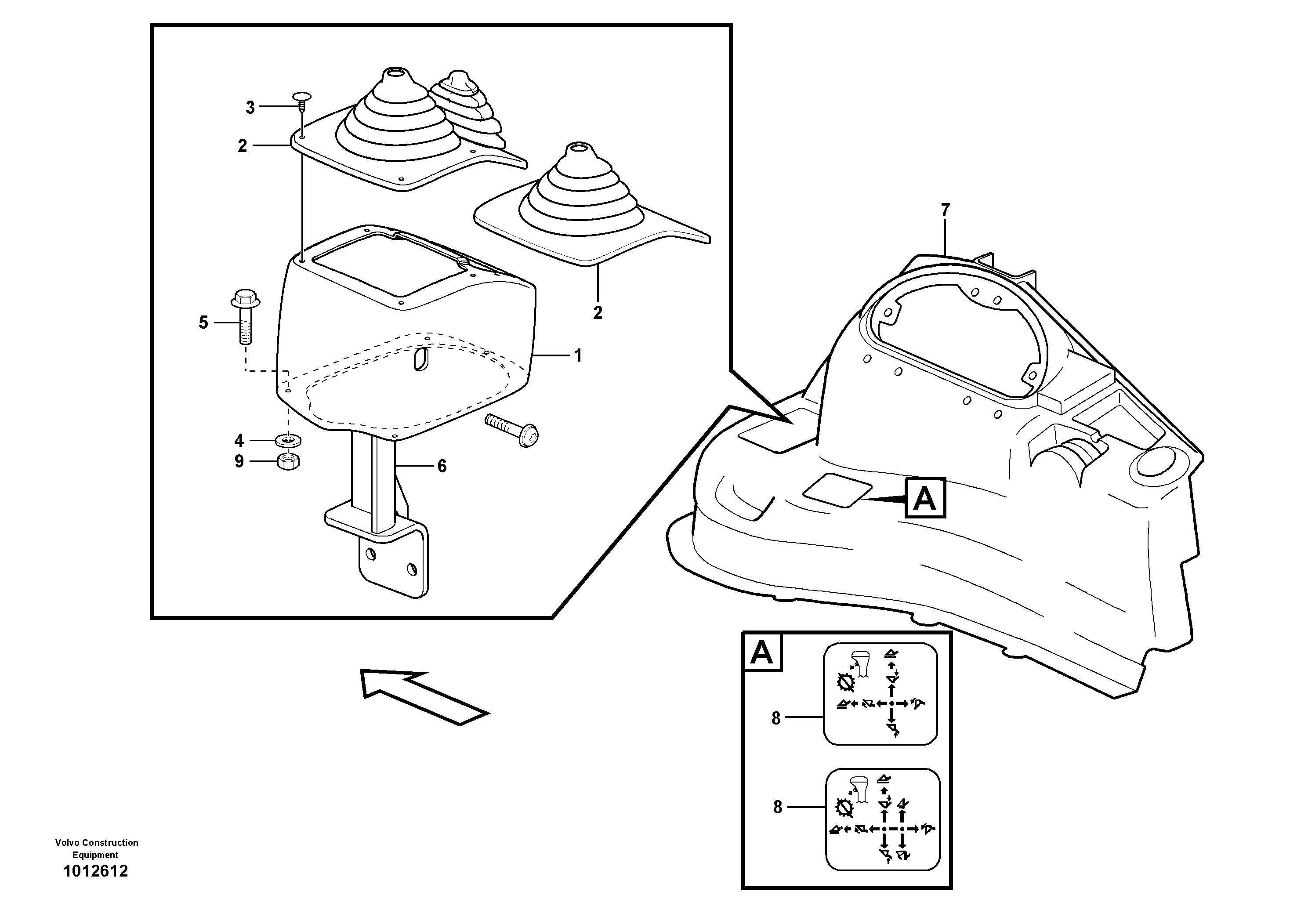 Casing loader controls — volvo parts diagram