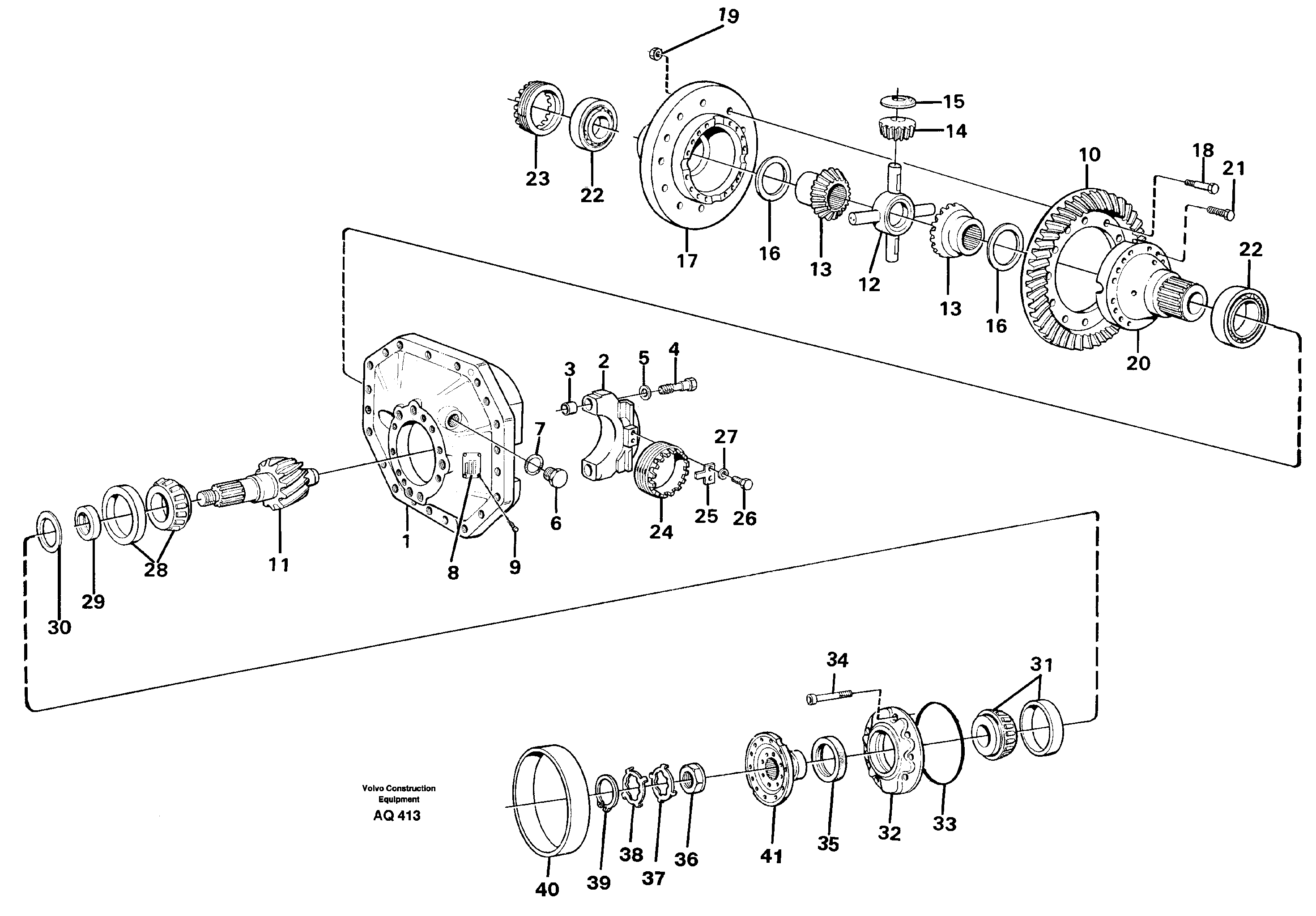 Final drive, rear  SER NO - 13630, - 702689  BRAZIL — volvo parts diagram