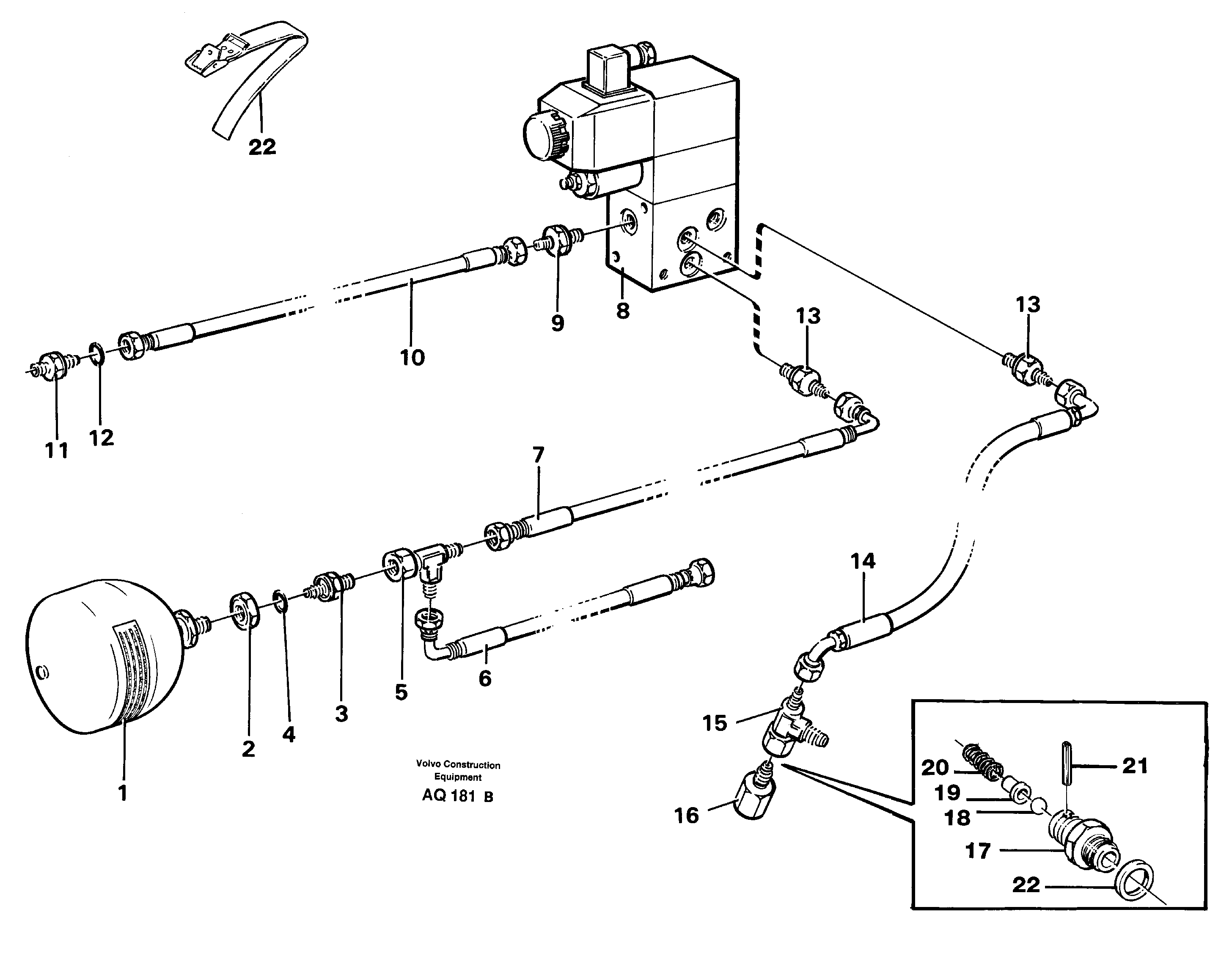 Parking brake, electro -hydraulic — volvo parts diagram
