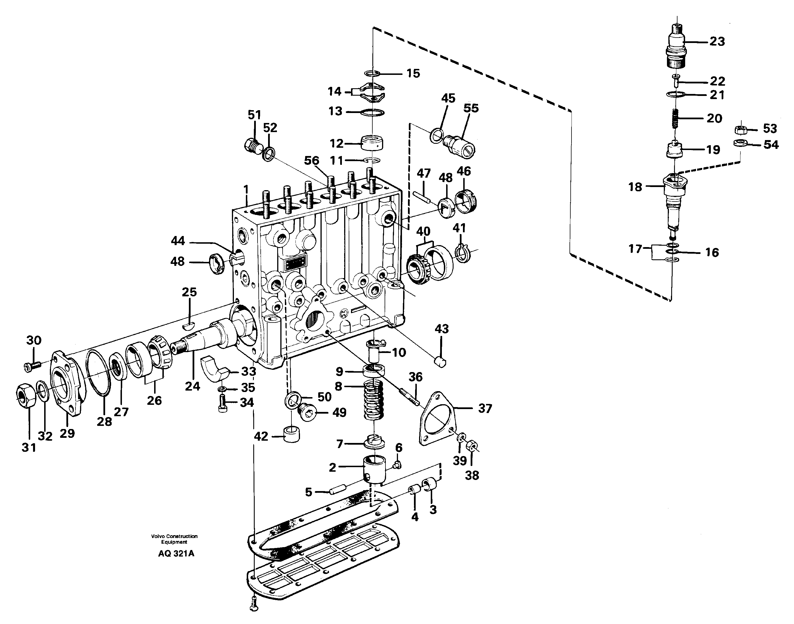 Injection pump — volvo parts diagram