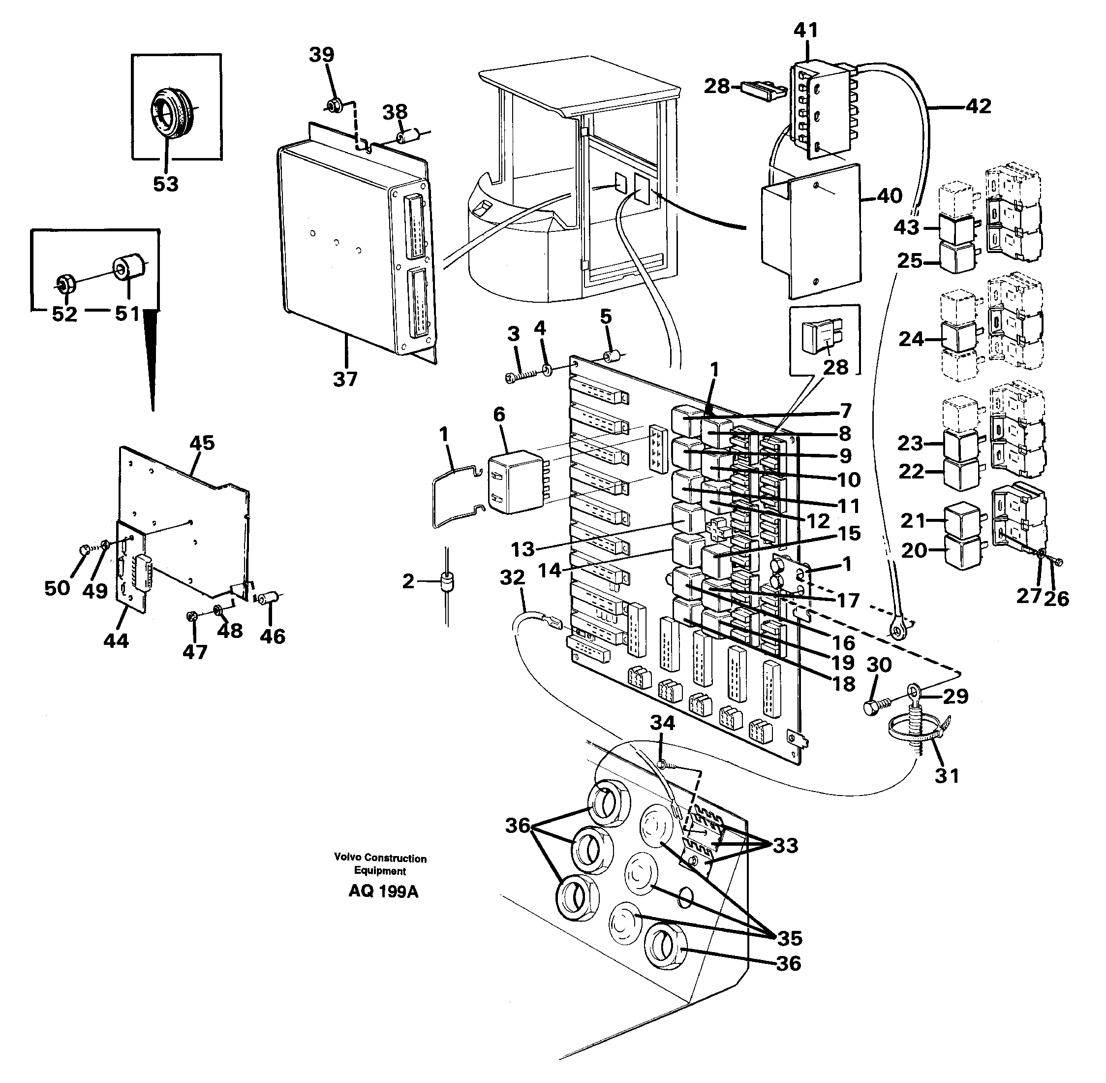 Electrical distribution box — volvo parts diagram