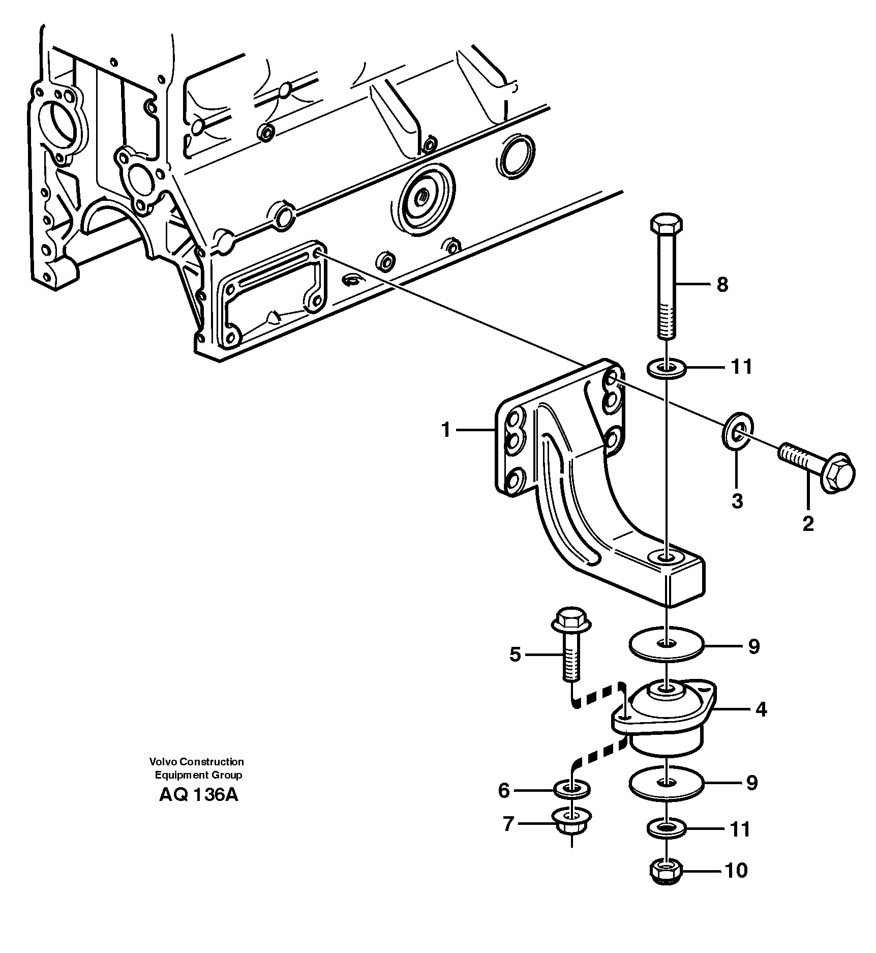 Engine mounting — volvo parts diagram