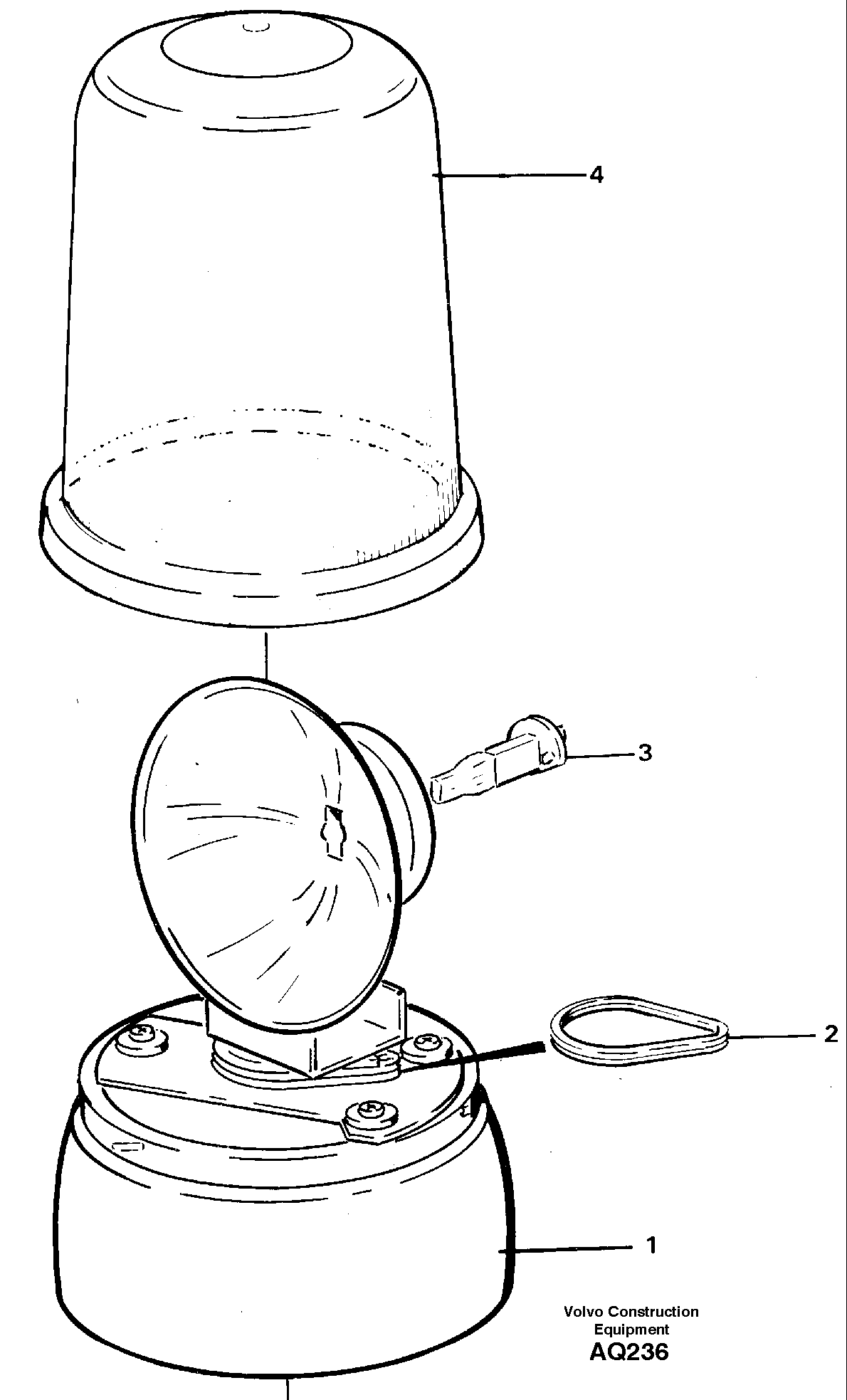 Rotating beacon.  91896 — volvo parts diagram