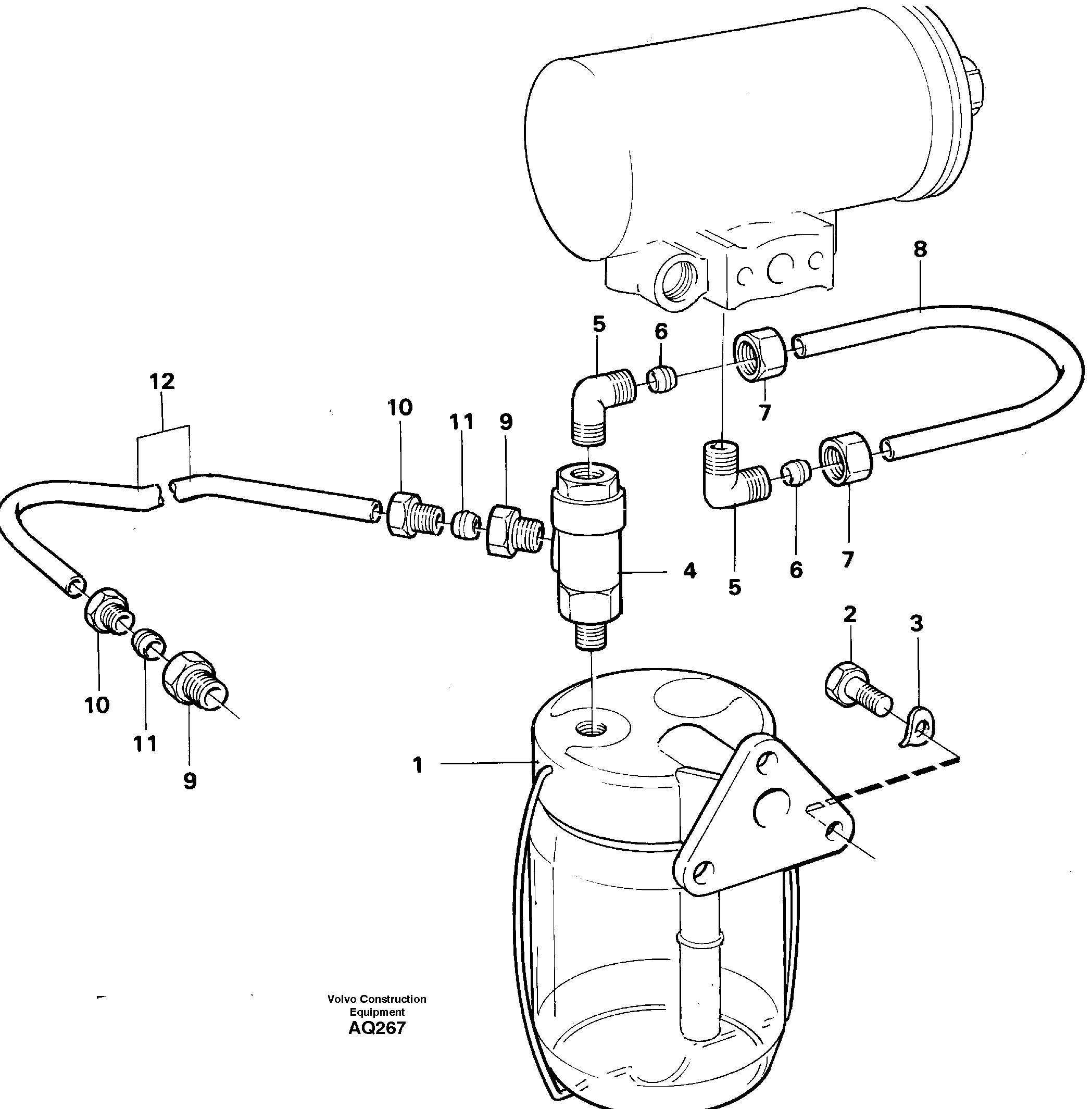 Anti-freeze reservoir  92172 — volvo parts diagram