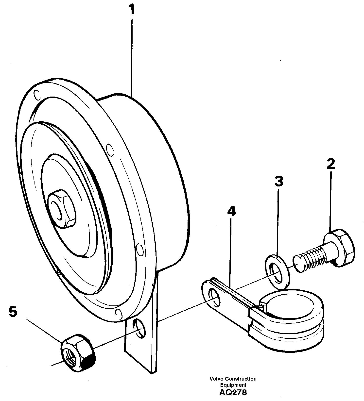 Compressor horn — volvo parts diagram