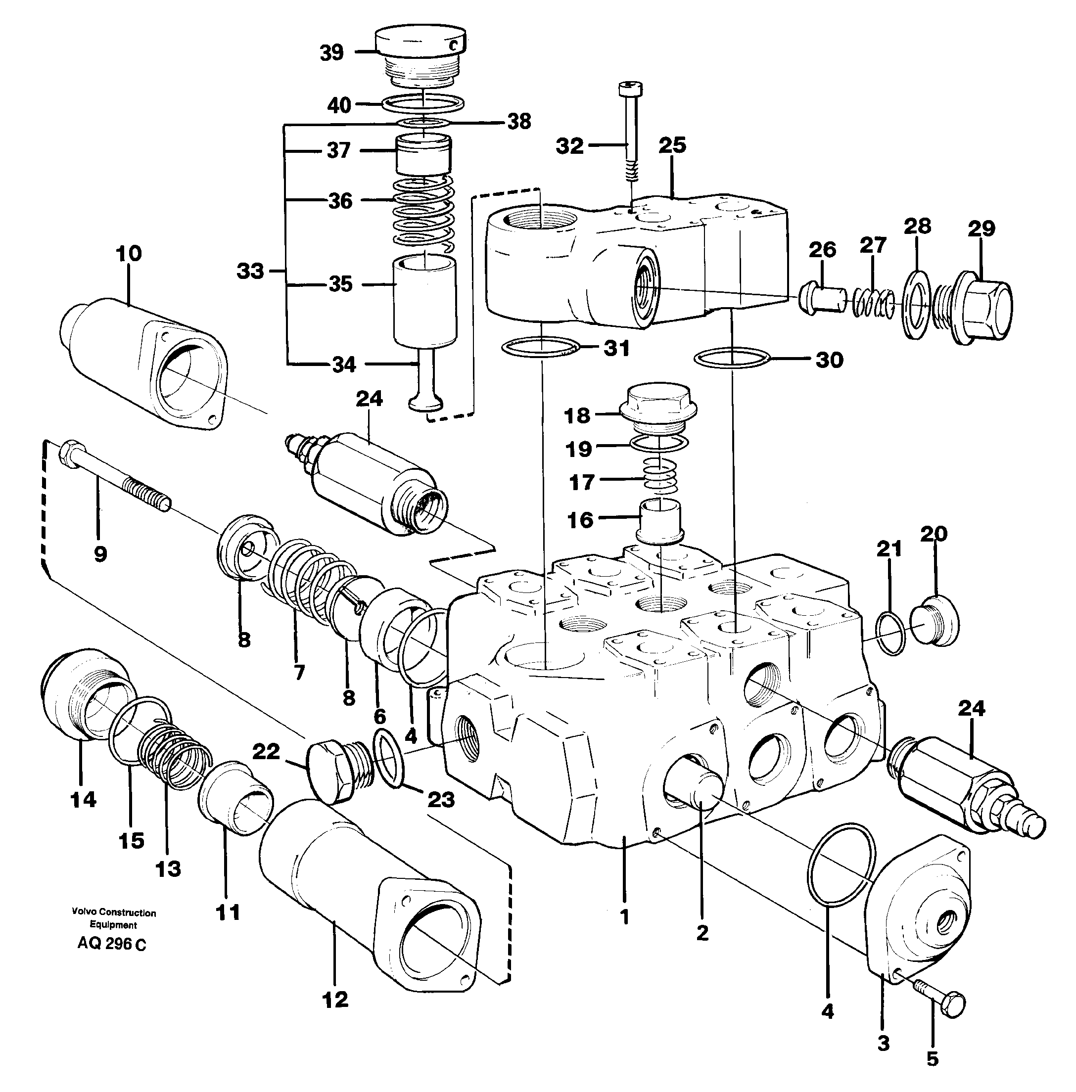Control valve  STD, 93432, 80158 — volvo parts diagram