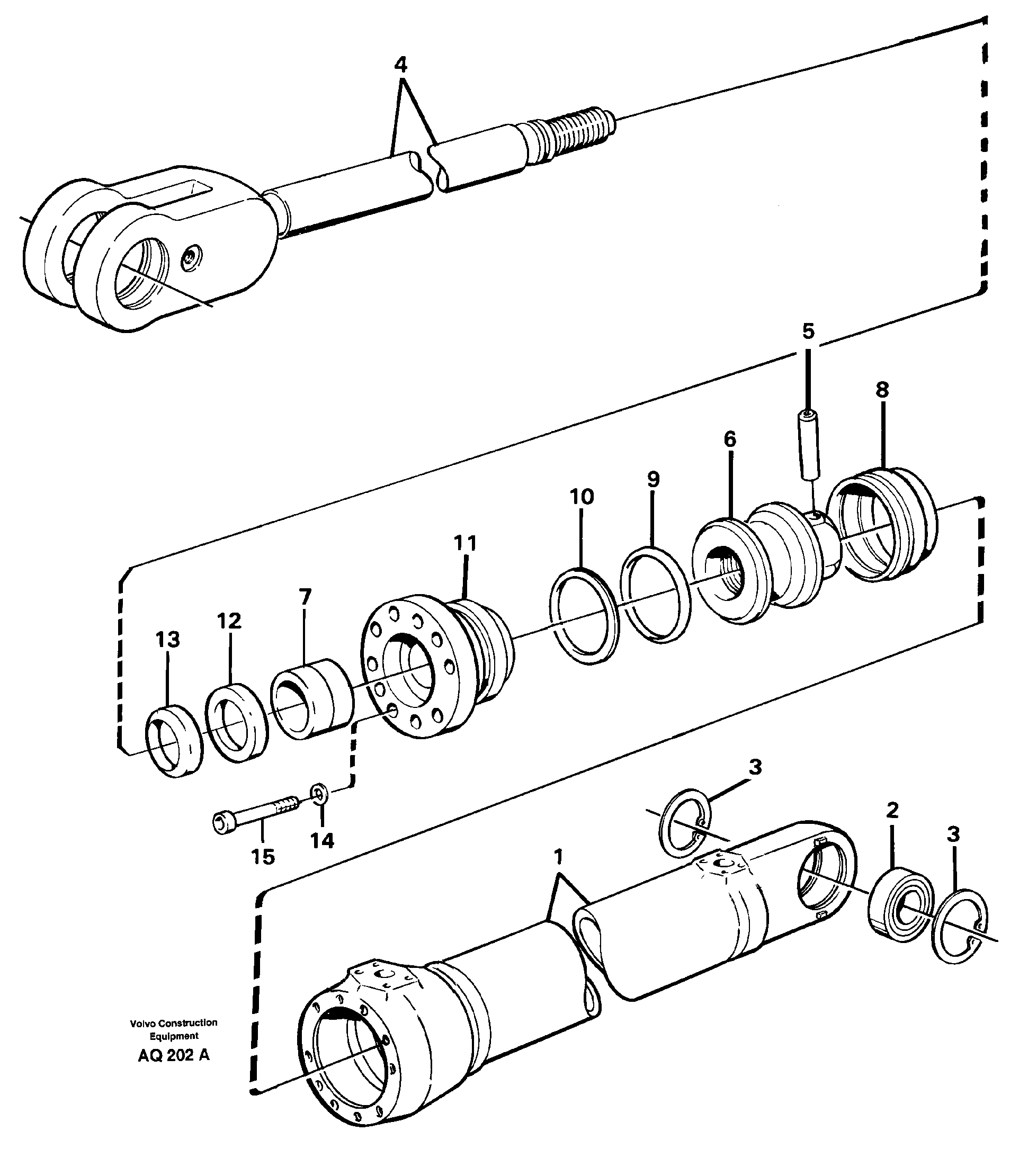 Hydraulic cylinder — volvo parts diagram